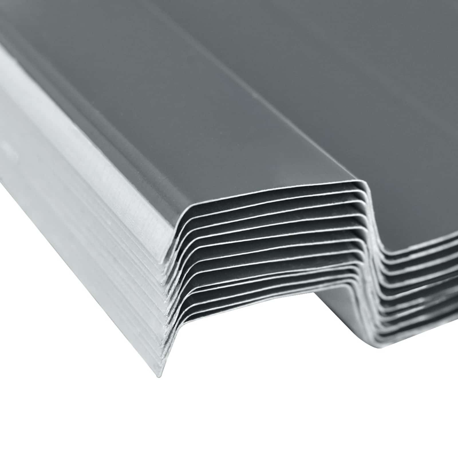 Pannello per tetto 12 pz Grigio 129 x 45 cm Acciaio zincato