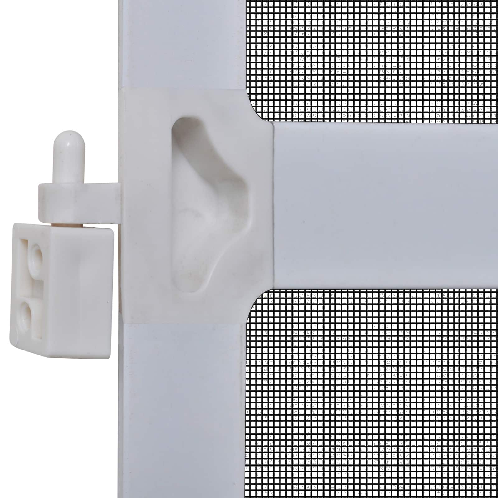 Schermo Insetti a Battente Bianco e Nero 100 x 215 cm