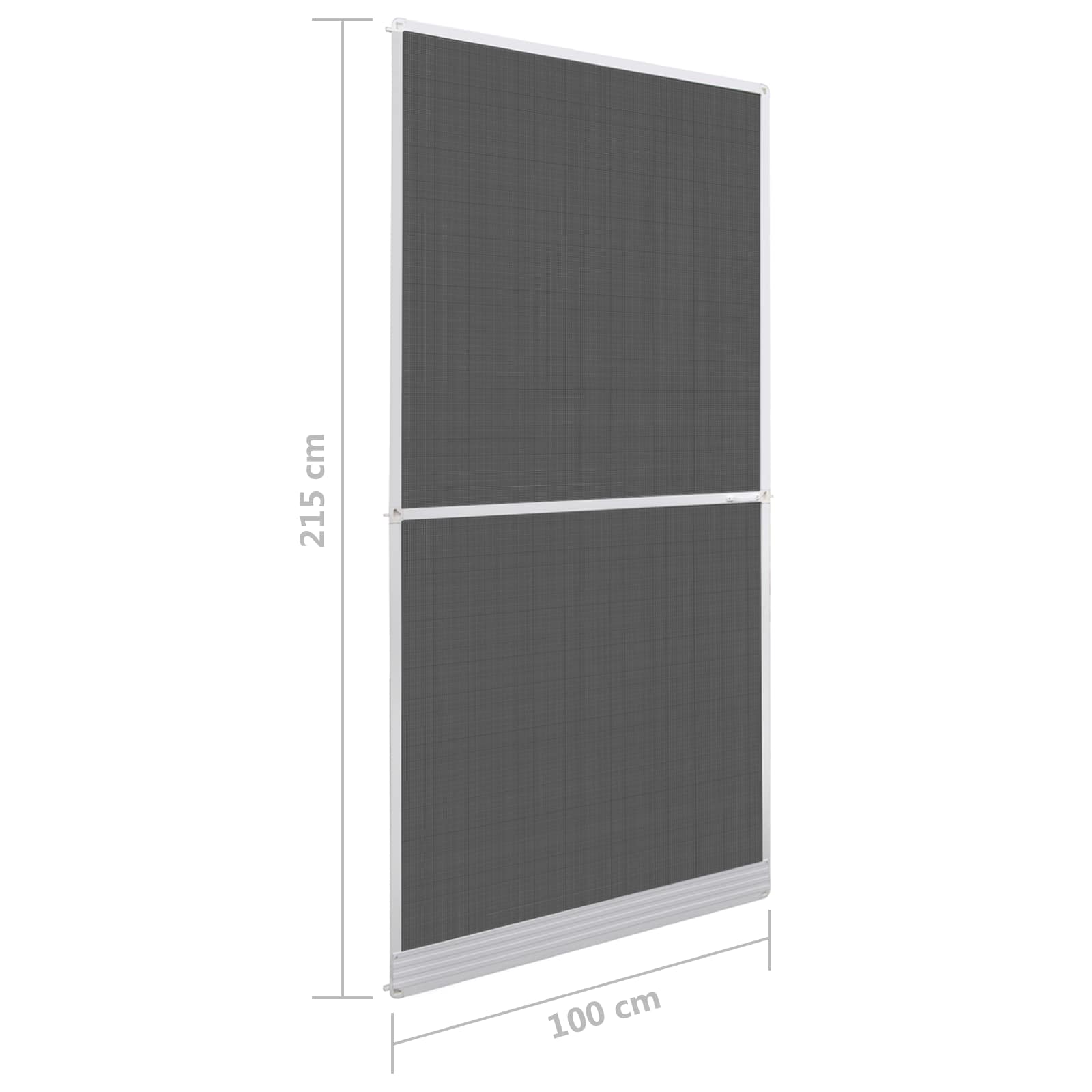 Schermo Insetti a Battente Bianco e Nero 100 x 215 cm