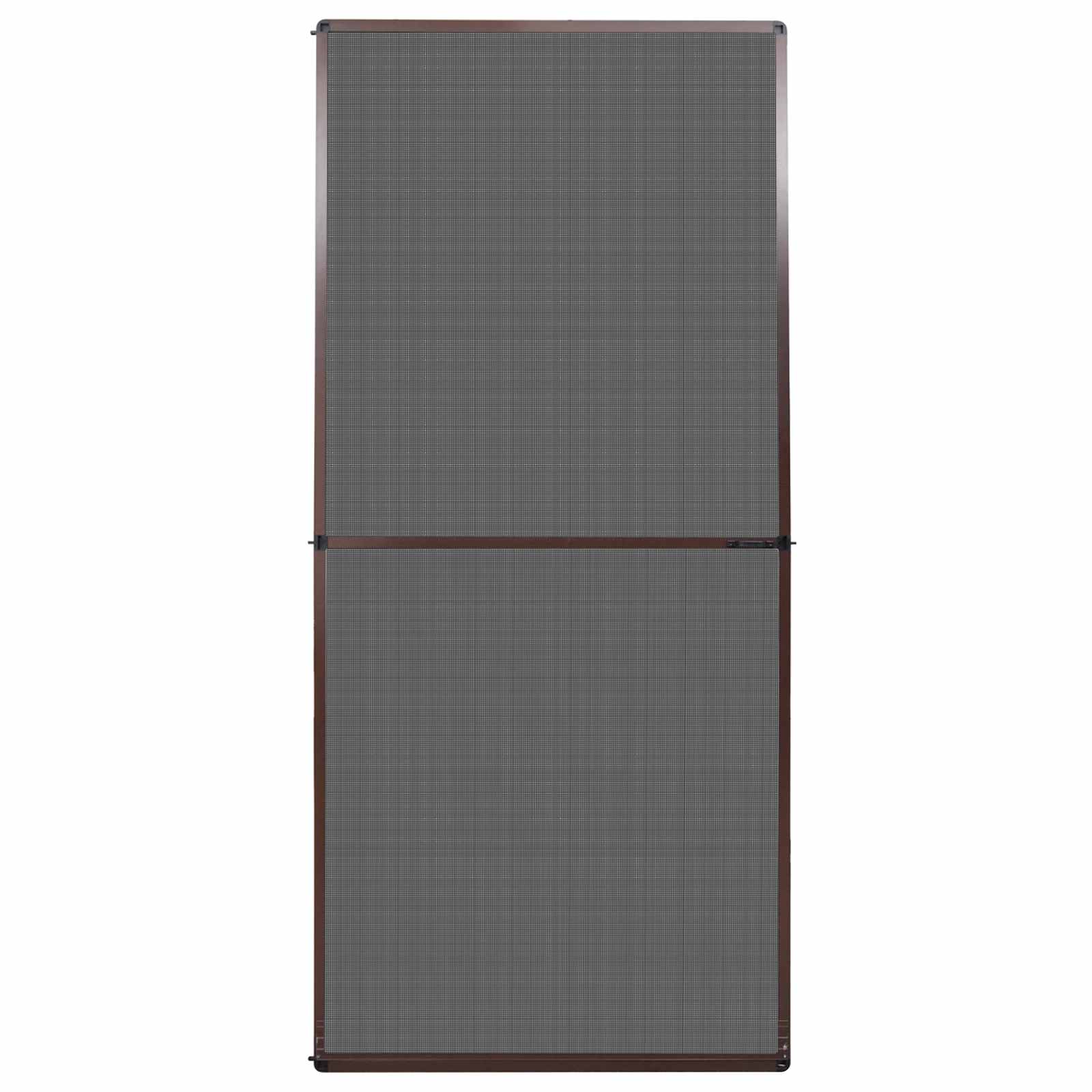 Schermo Insetti a Battente Marrone e Nero 100 x 215 cm