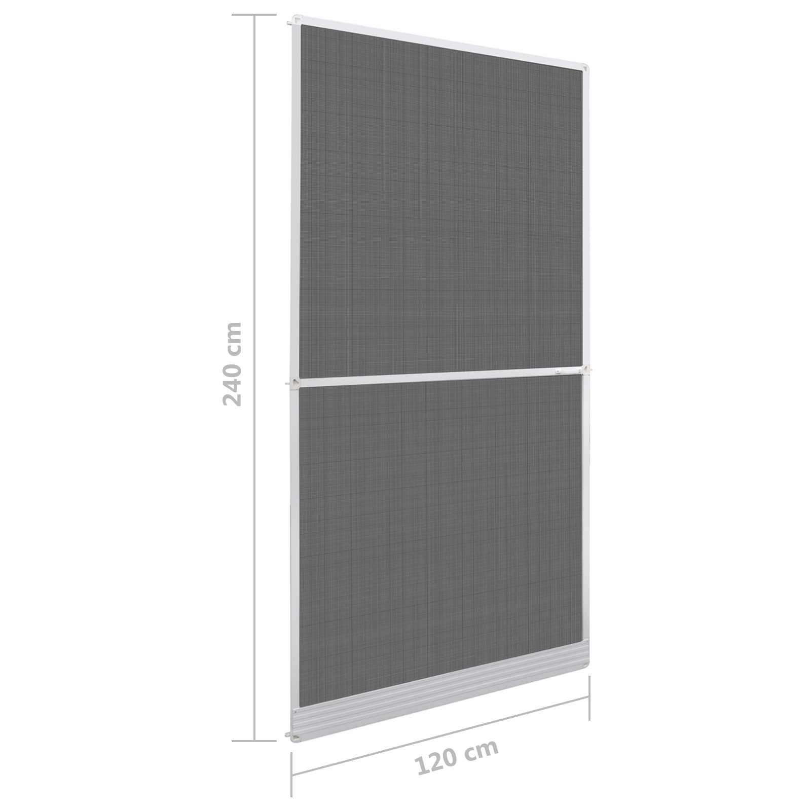 Schermo Insetti a Battente Bianco e Nero 120 x 240 cm