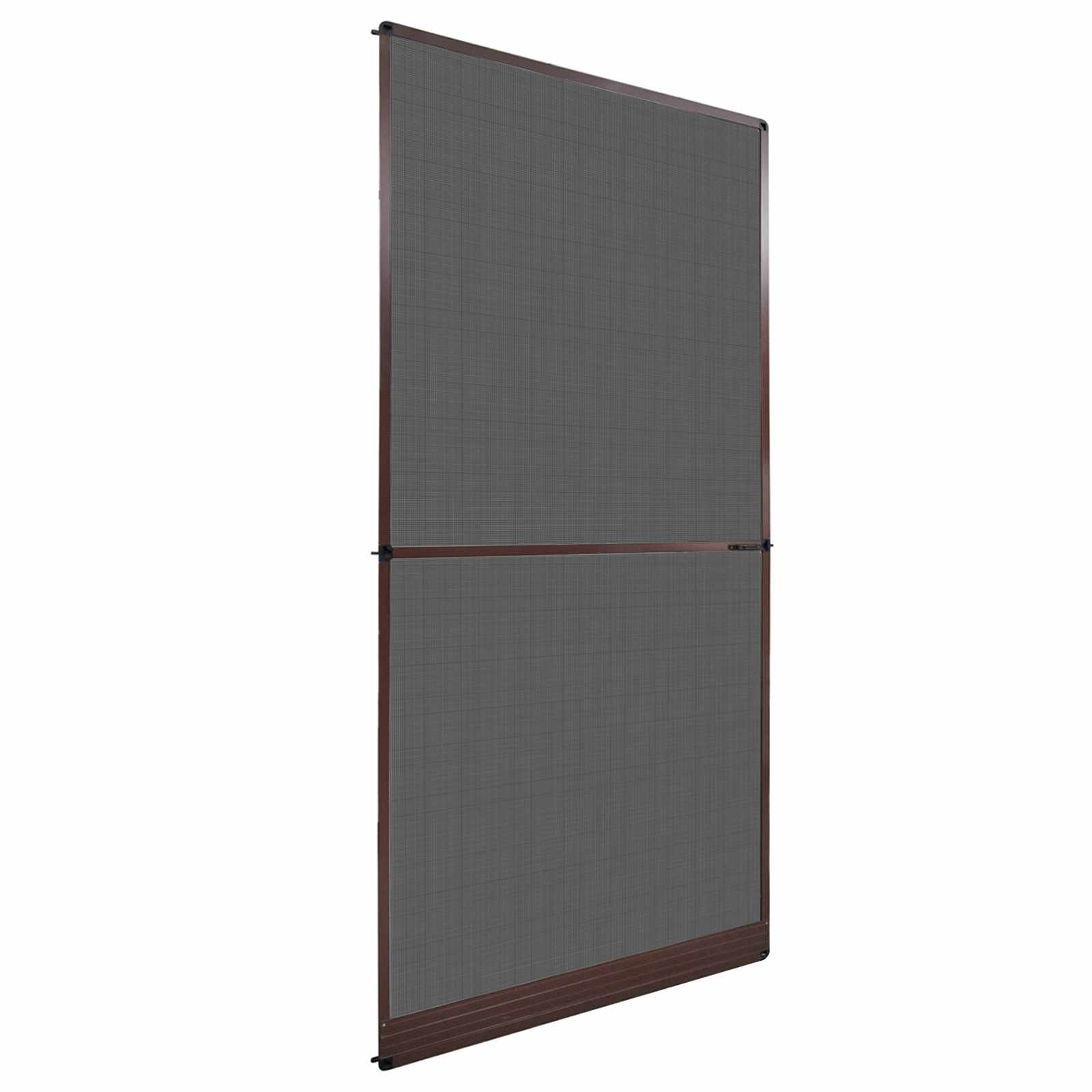 Schermo Insetti a Battente Marrone e Nero 120 x 240 cm