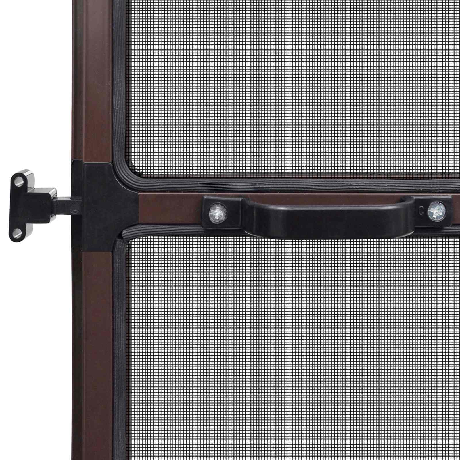 Schermo Insetti a Battente Marrone e Nero 120 x 240 cm