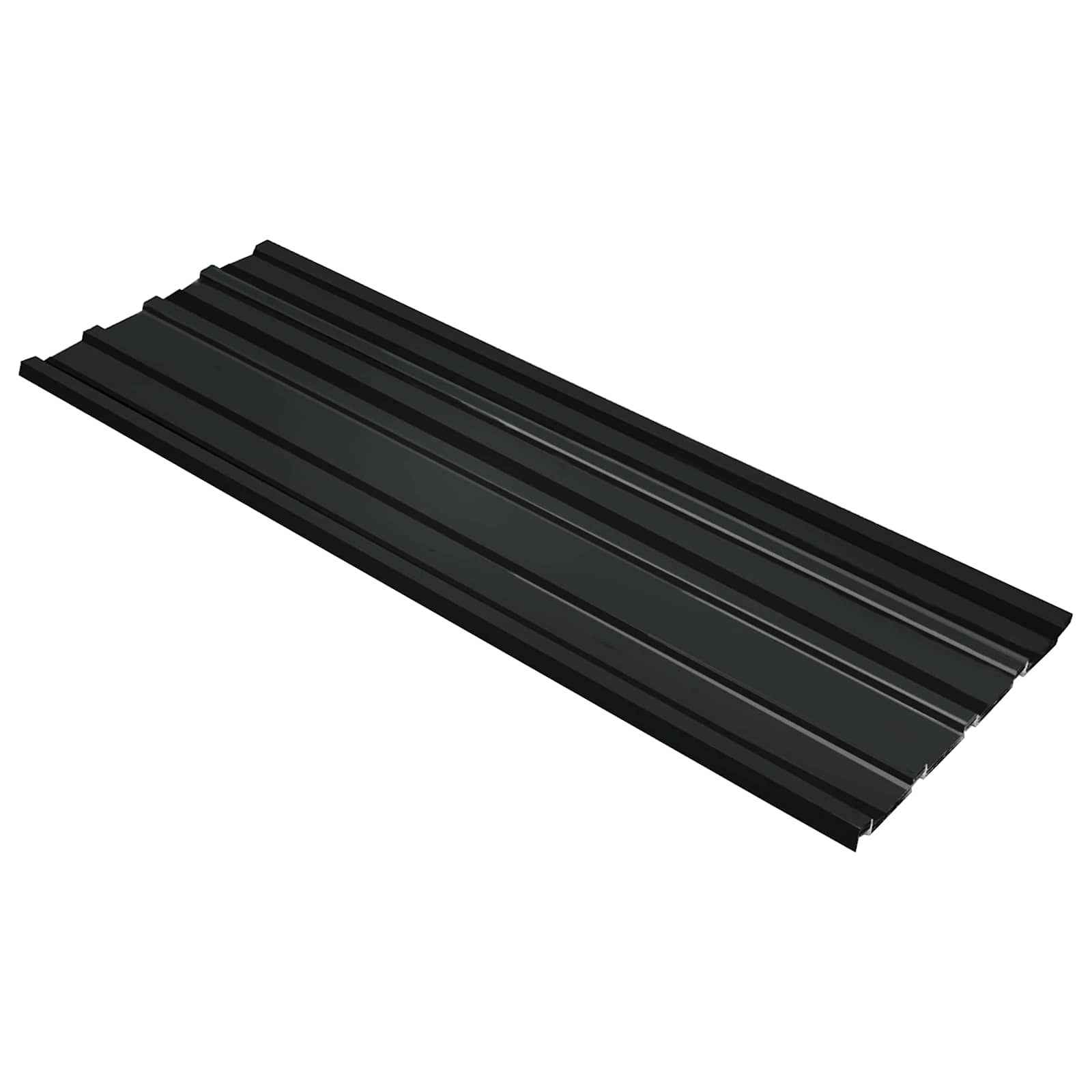 Pannello per tetto 12 pz Antracite 129 x 45 cm Acciaio zincato