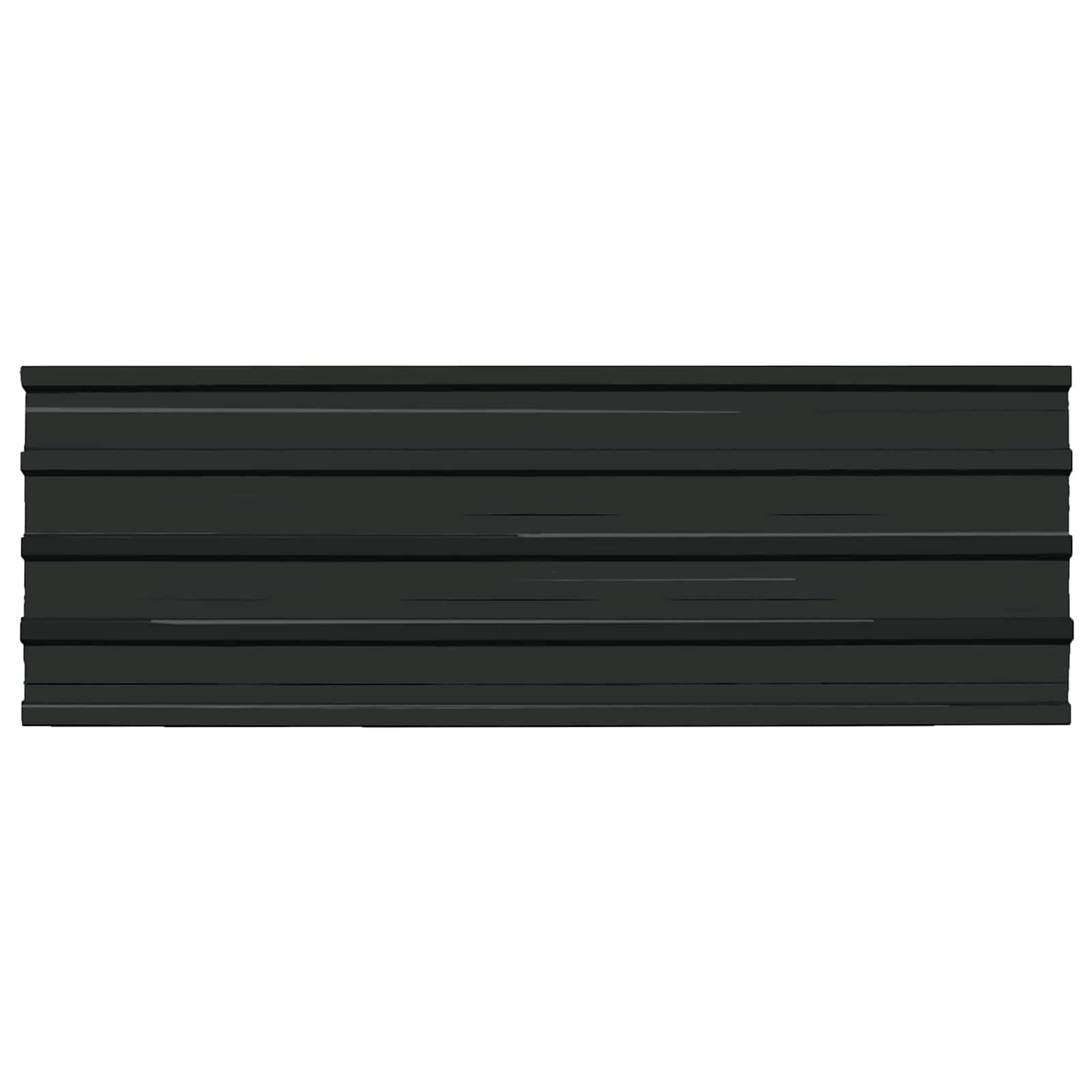 Pannello per tetto 12 pz Antracite 129 x 45 cm Acciaio zincato