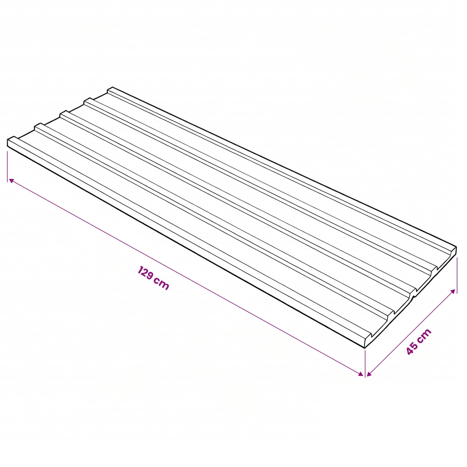 Pannello per tetto 12 pz Antracite 129 x 45 cm Acciaio zincato