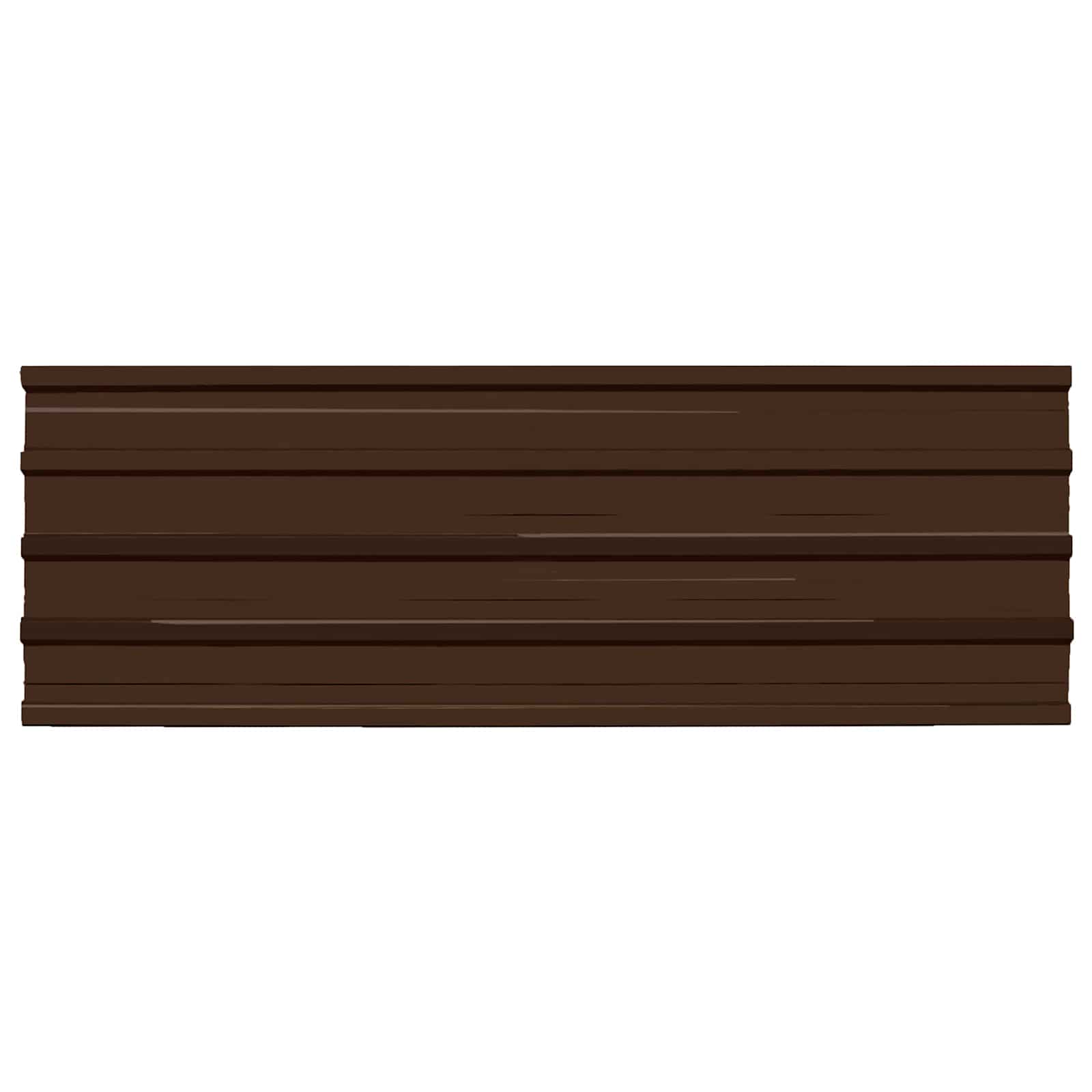 Pannello per tetto 12 pz Marrone 129 x 45 cm Acciaio zincato