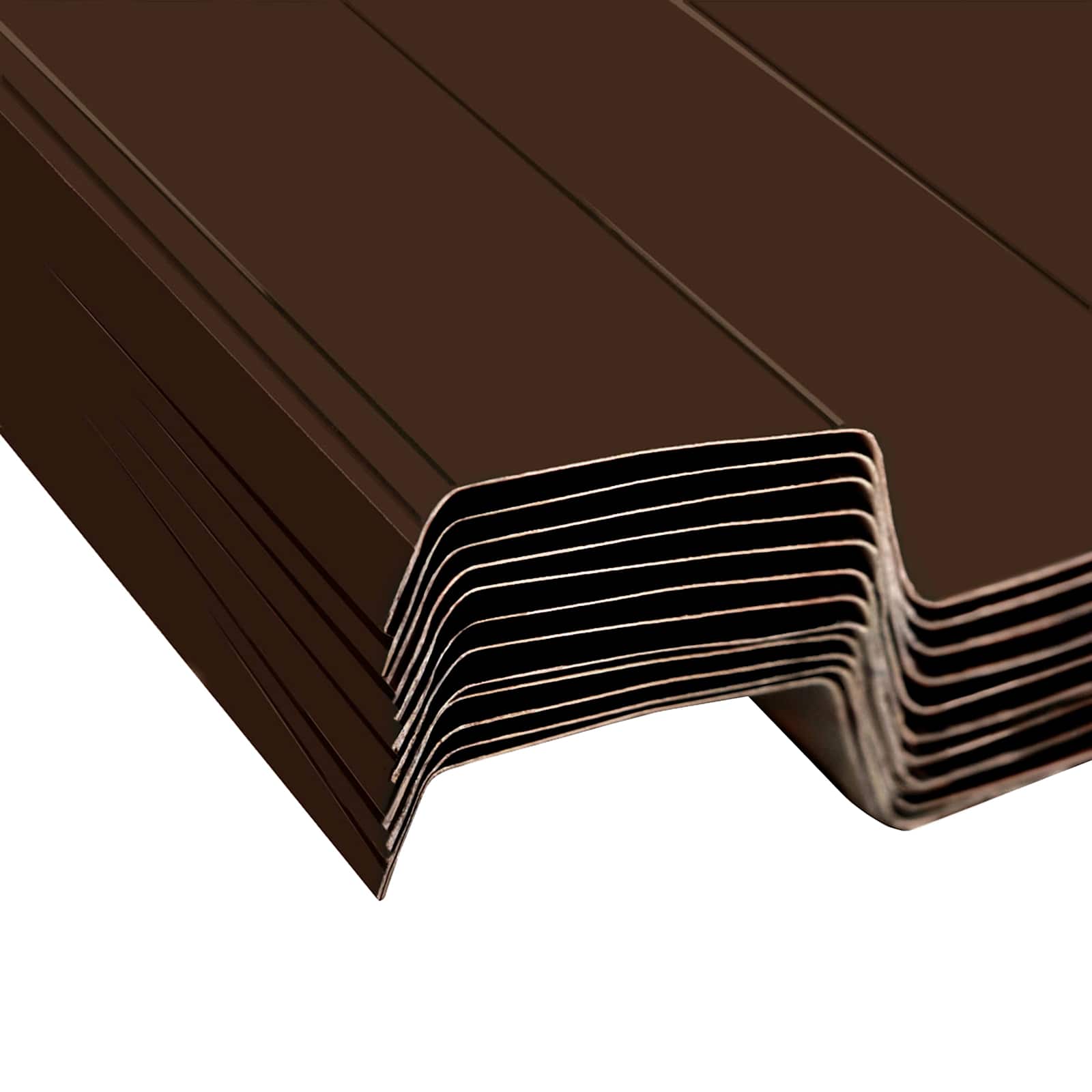 Pannello per tetto 12 pz Marrone 129 x 45 cm Acciaio zincato