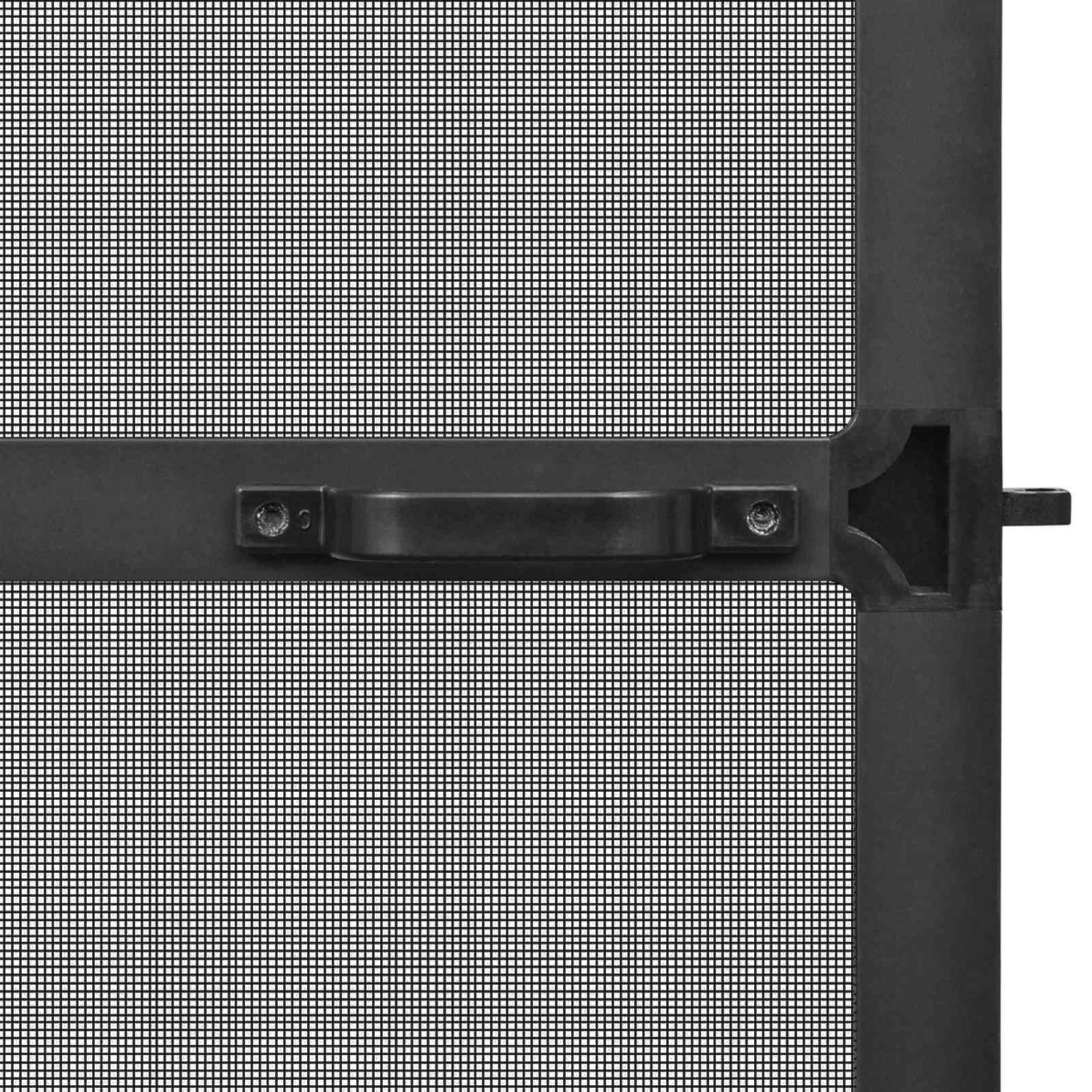Schermo Insetti a Battente Antracite e Nero 120 x 240 cm