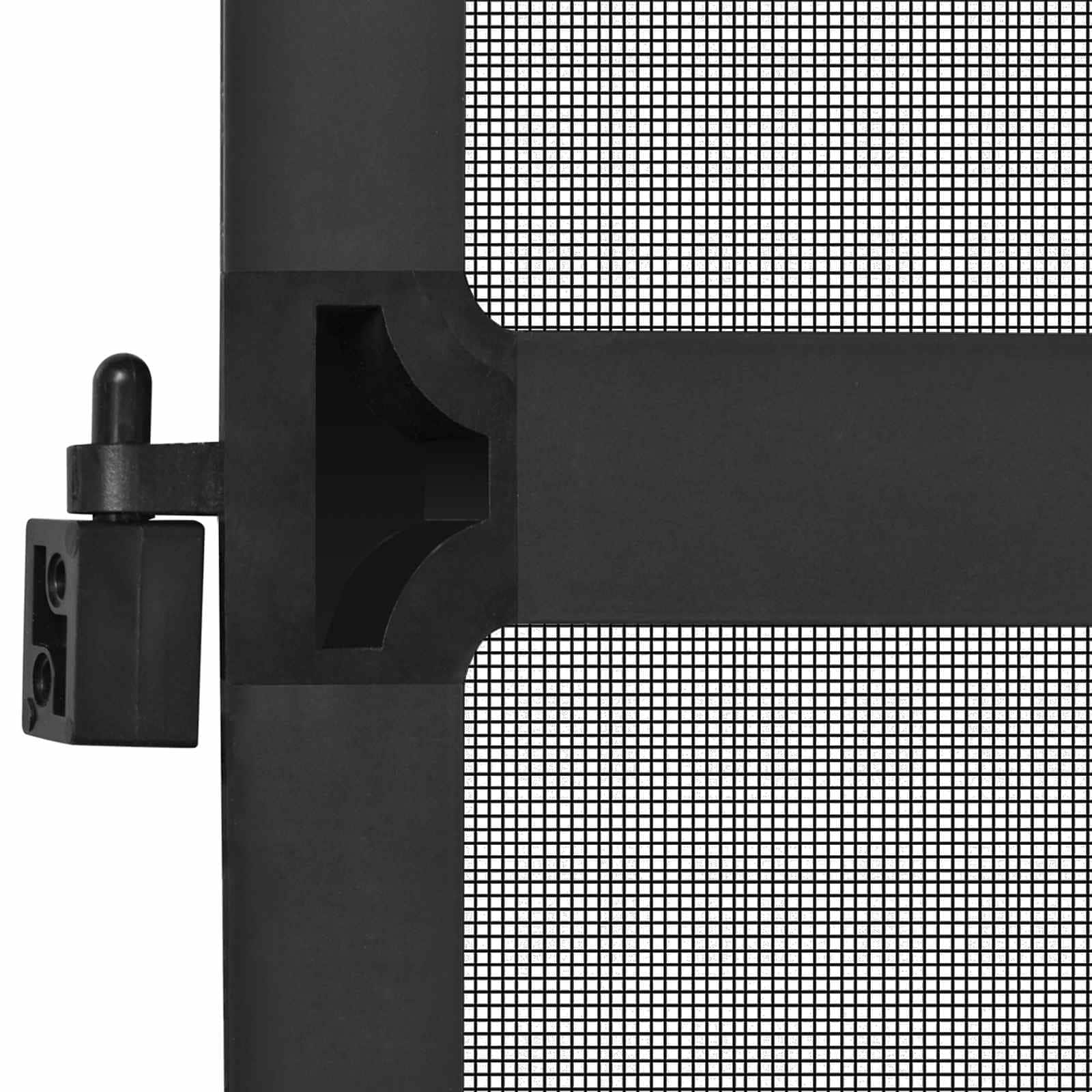 Schermo Insetti a Battente Antracite e Nero 120 x 240 cm