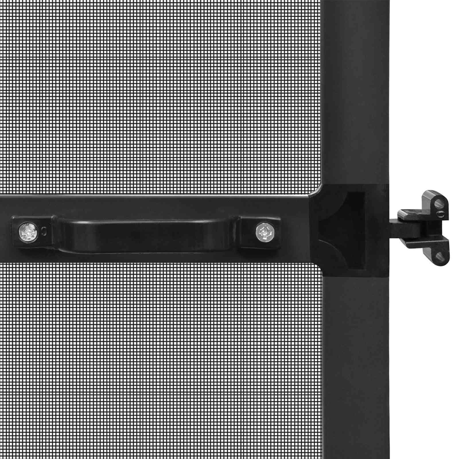 Schermo Insetti a Battente Antracite e Nero 120 x 240 cm