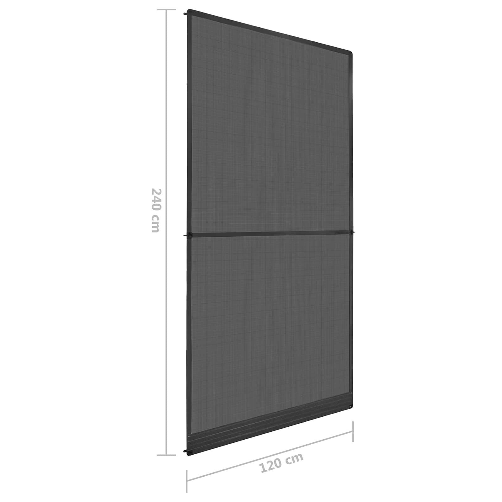 Schermo Insetti a Battente Antracite e Nero 120 x 240 cm