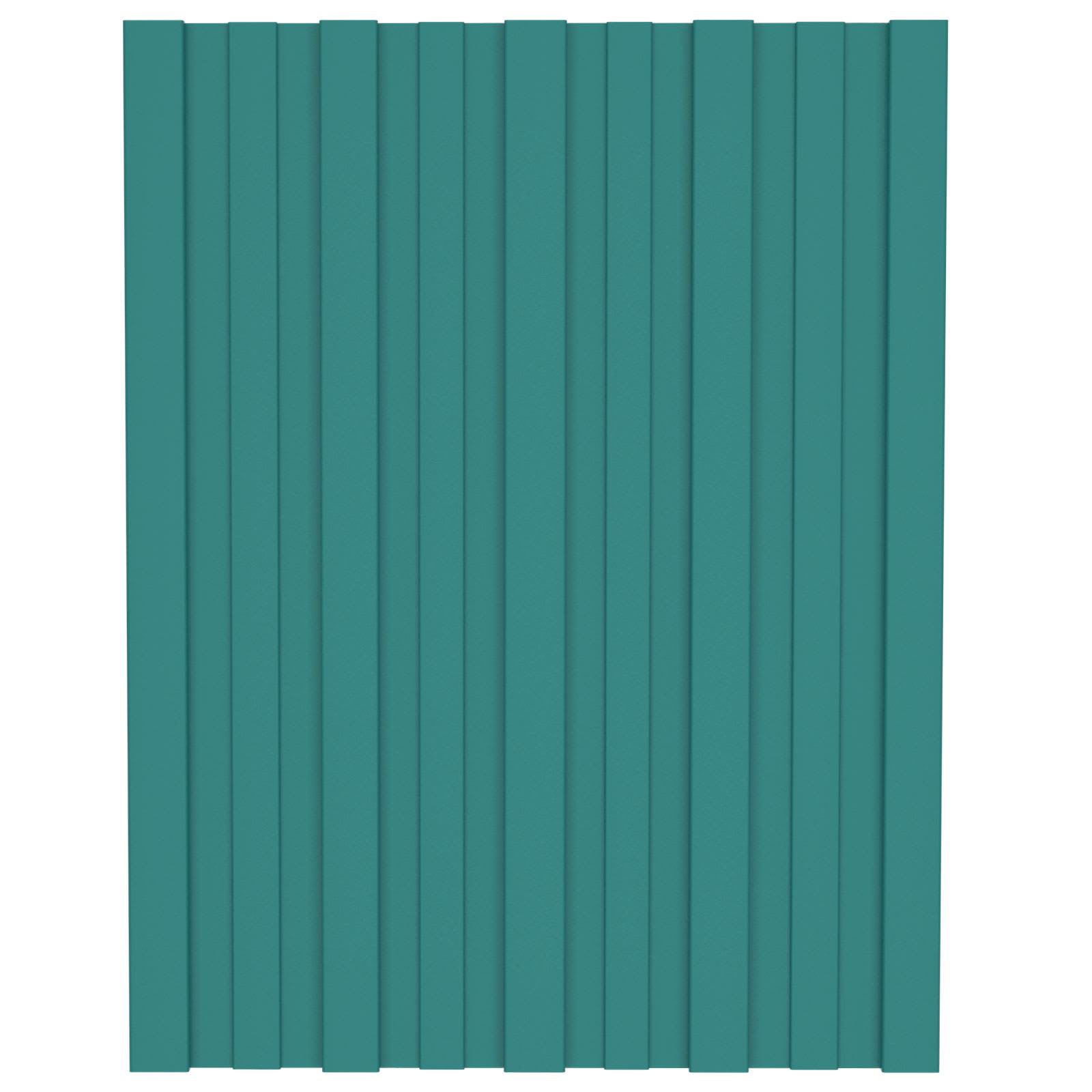 Pannello per tetto 12 pz Verde 60 x 45 cm Acciaio zincato