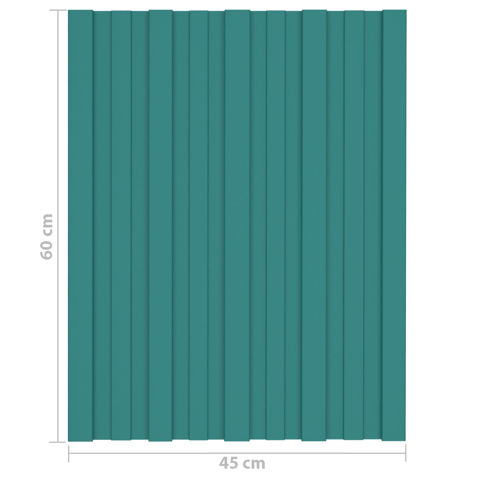 Pannello per tetto 36 pz Verde 60 x 45 cm Acciaio zincato