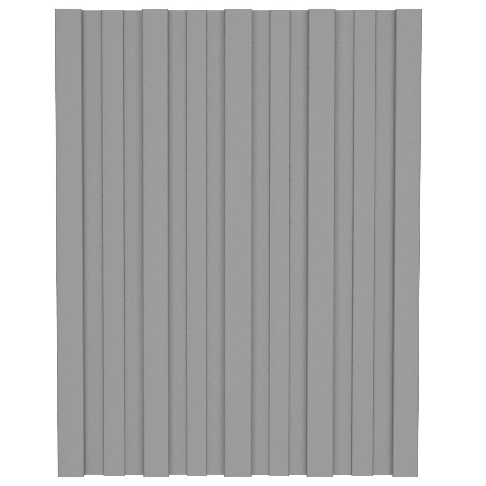 Pannello per tetto 12 pz Grigio 60 x 45 cm Acciaio zincato