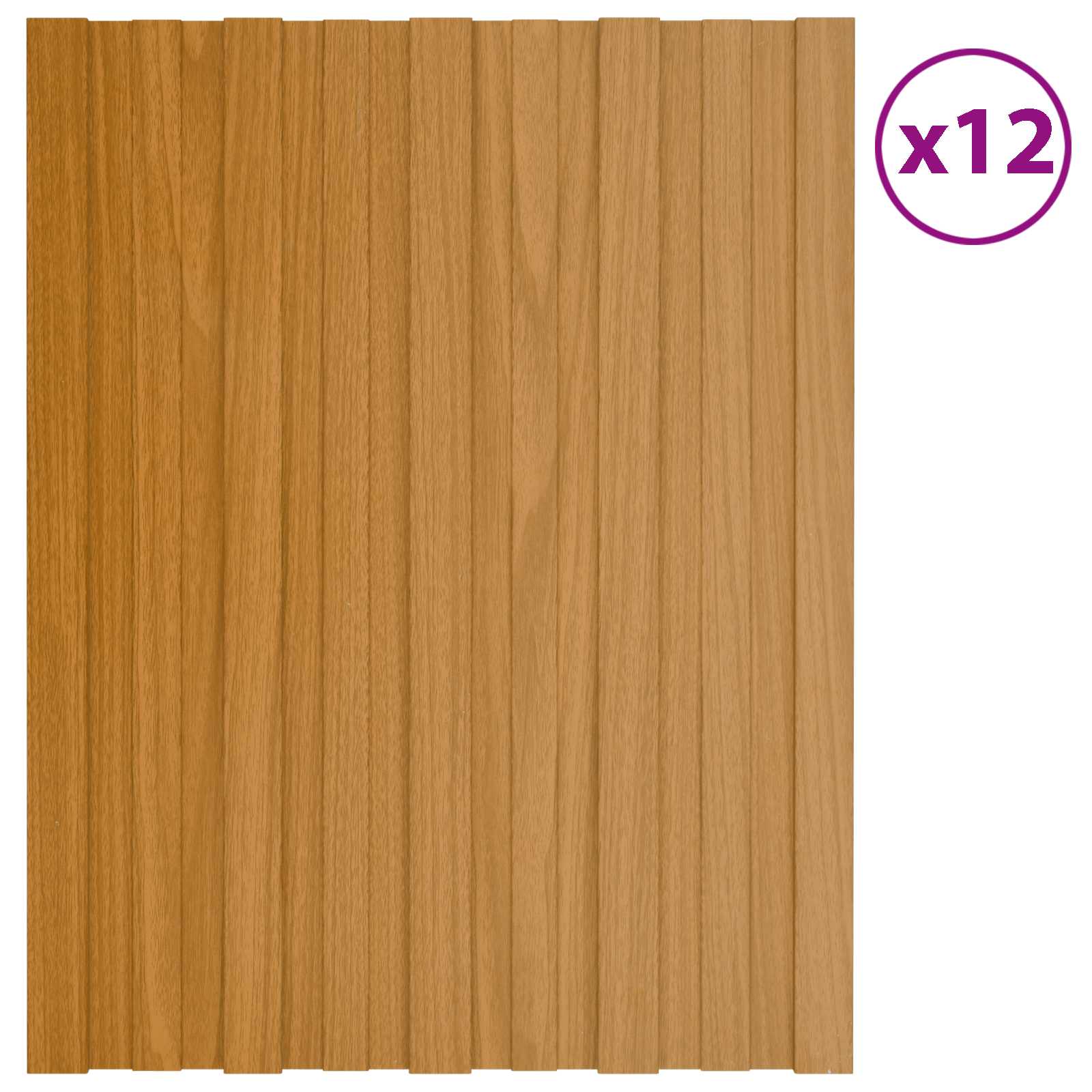 Pannello per tetto 12 pz Naturale 60 x 45 cm Acciaio zincato