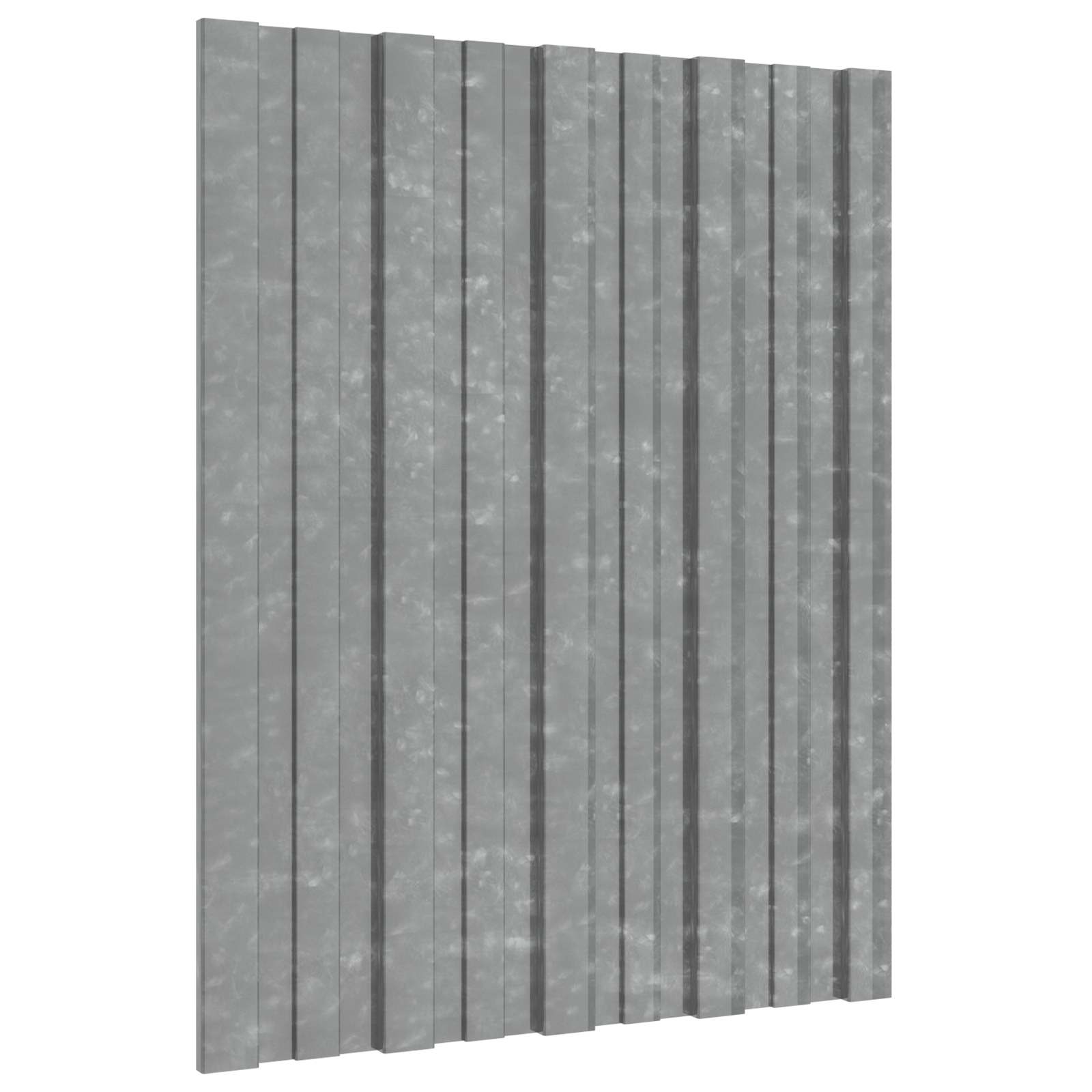 Pannello per tetto 36 pz Argento 60 x 45 cm Acciaio zincato
