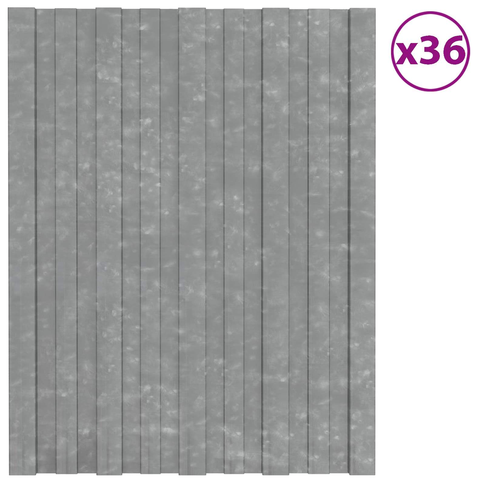 Pannello per tetto 36 pz Argento 60 x 45 cm Acciaio zincato