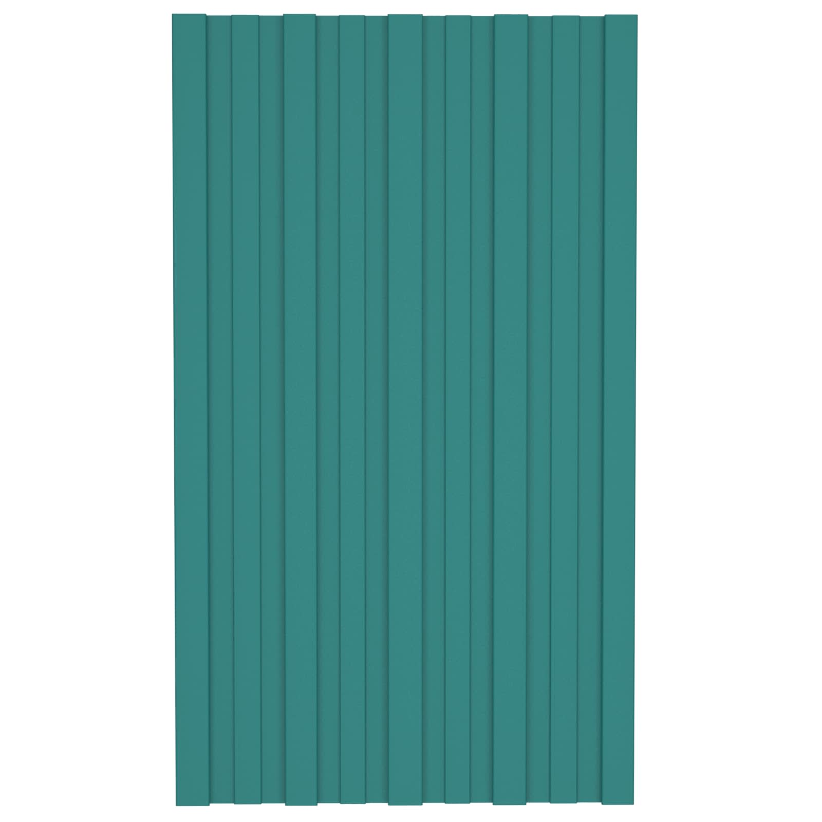 Pannello per tetto 12 pz Verde 80 x 45 cm Acciaio zincato