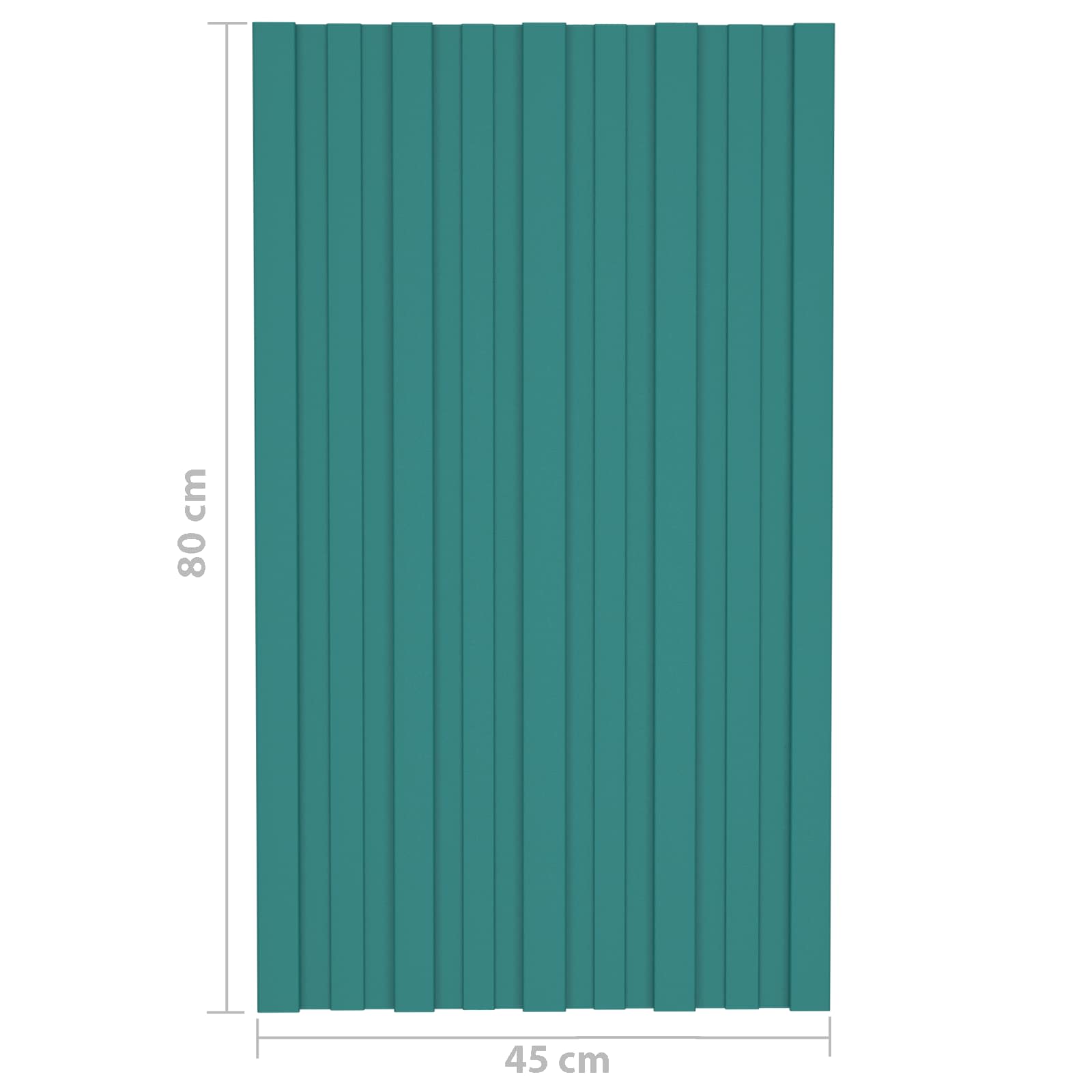 Pannello per tetto 12 pz Verde 80 x 45 cm Acciaio zincato