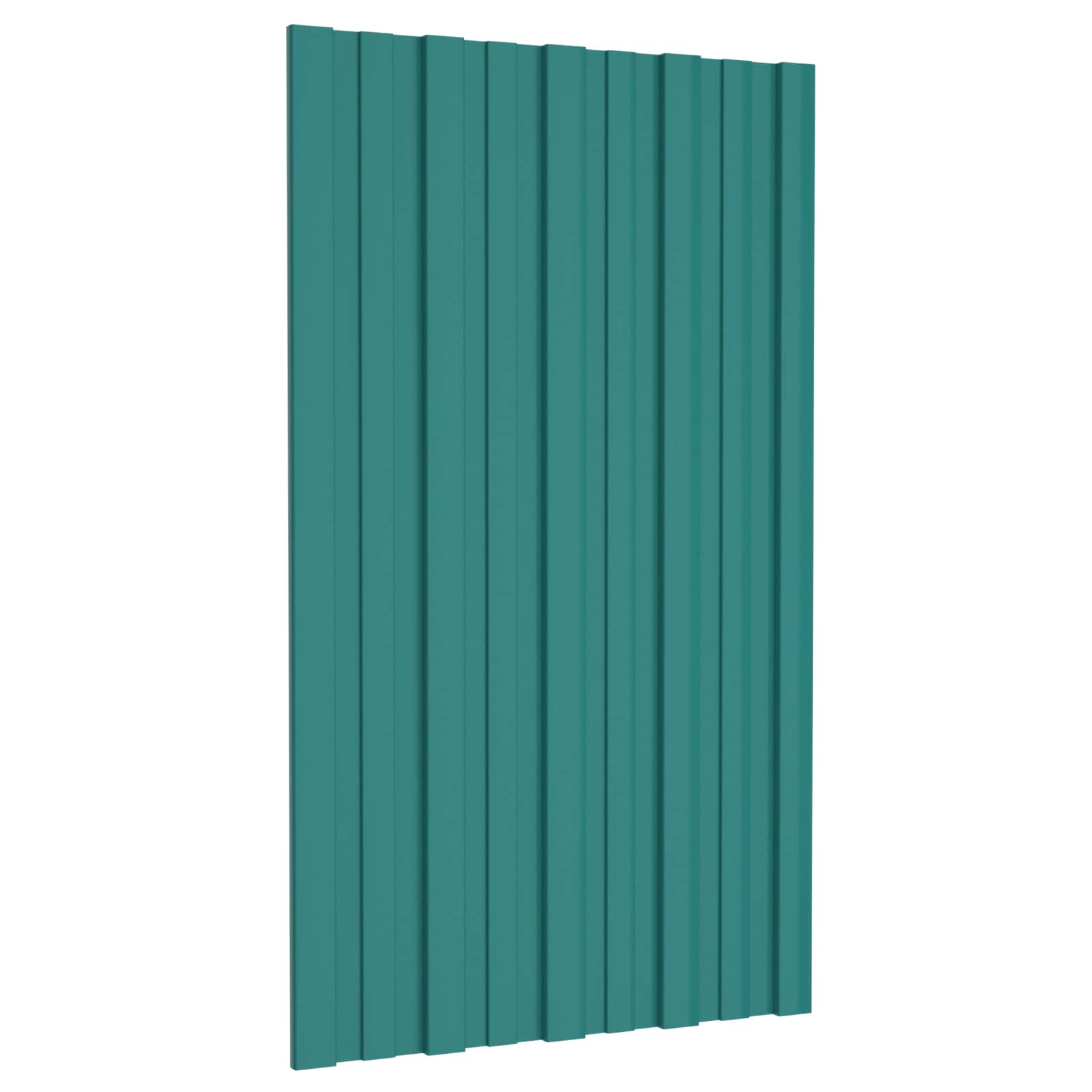 Pannello per tetto 36 pz Verde 80 x 45 cm Acciaio zincato
