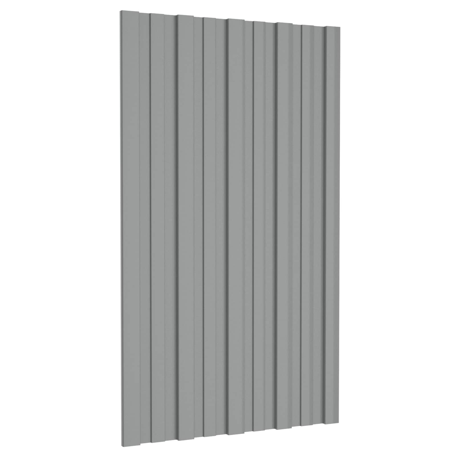 Pannello per tetto 12 pz Grigio 80 x 45 cm Acciaio zincato