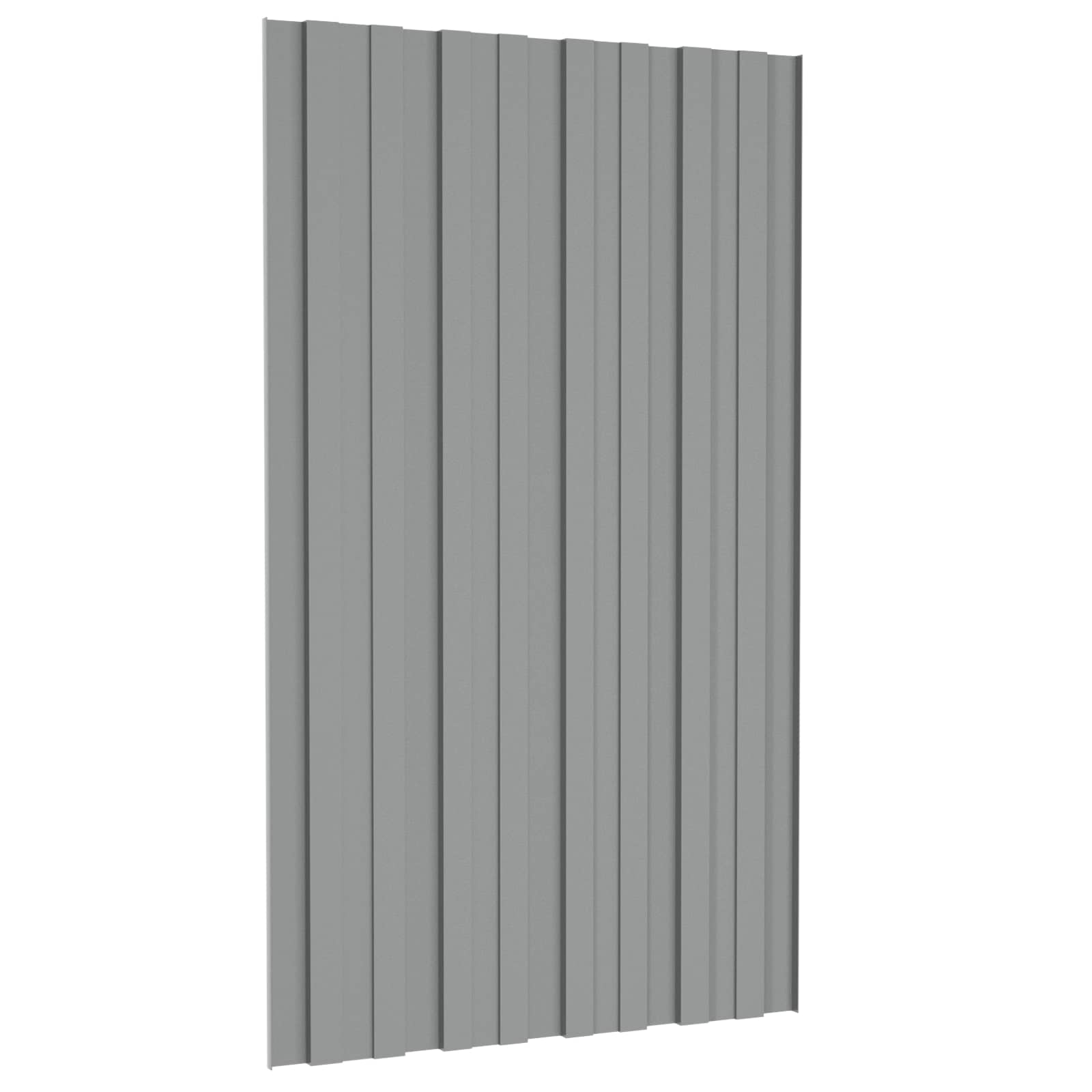 Pannello per tetto 36 pz Grigio 80 x 45 cm Acciaio zincato