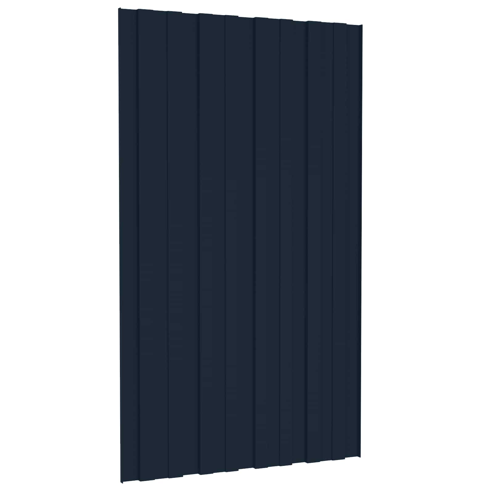 Pannello per tetto 12 pz Antracite 80 x 45 cm Acciaio zincato