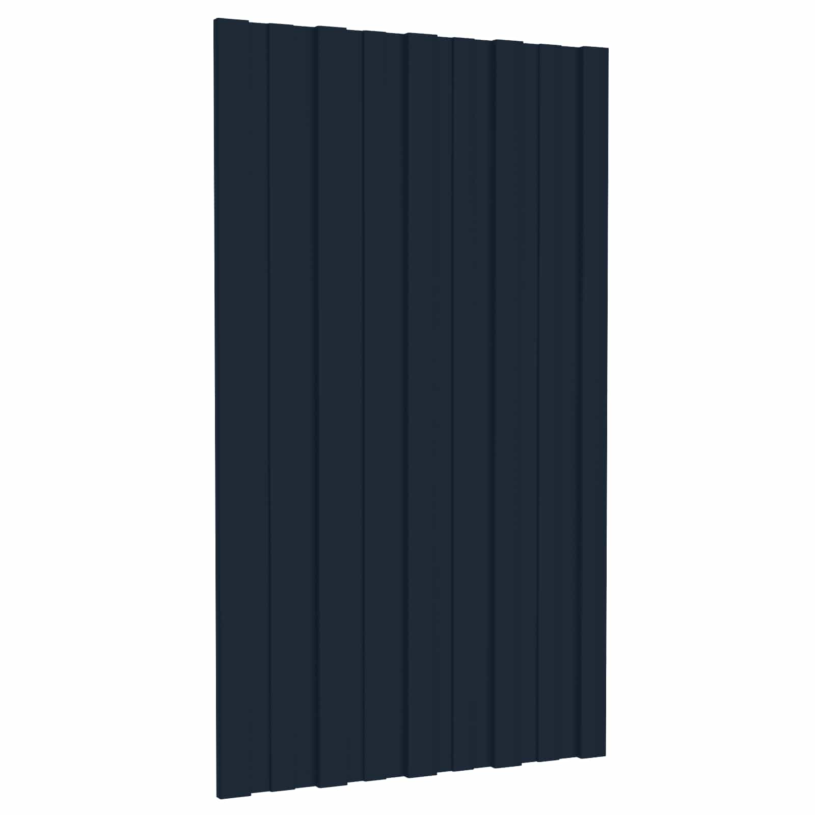 Pannello per tetto 36 pz Antracite 80 x 45 cm Acciaio zincato
