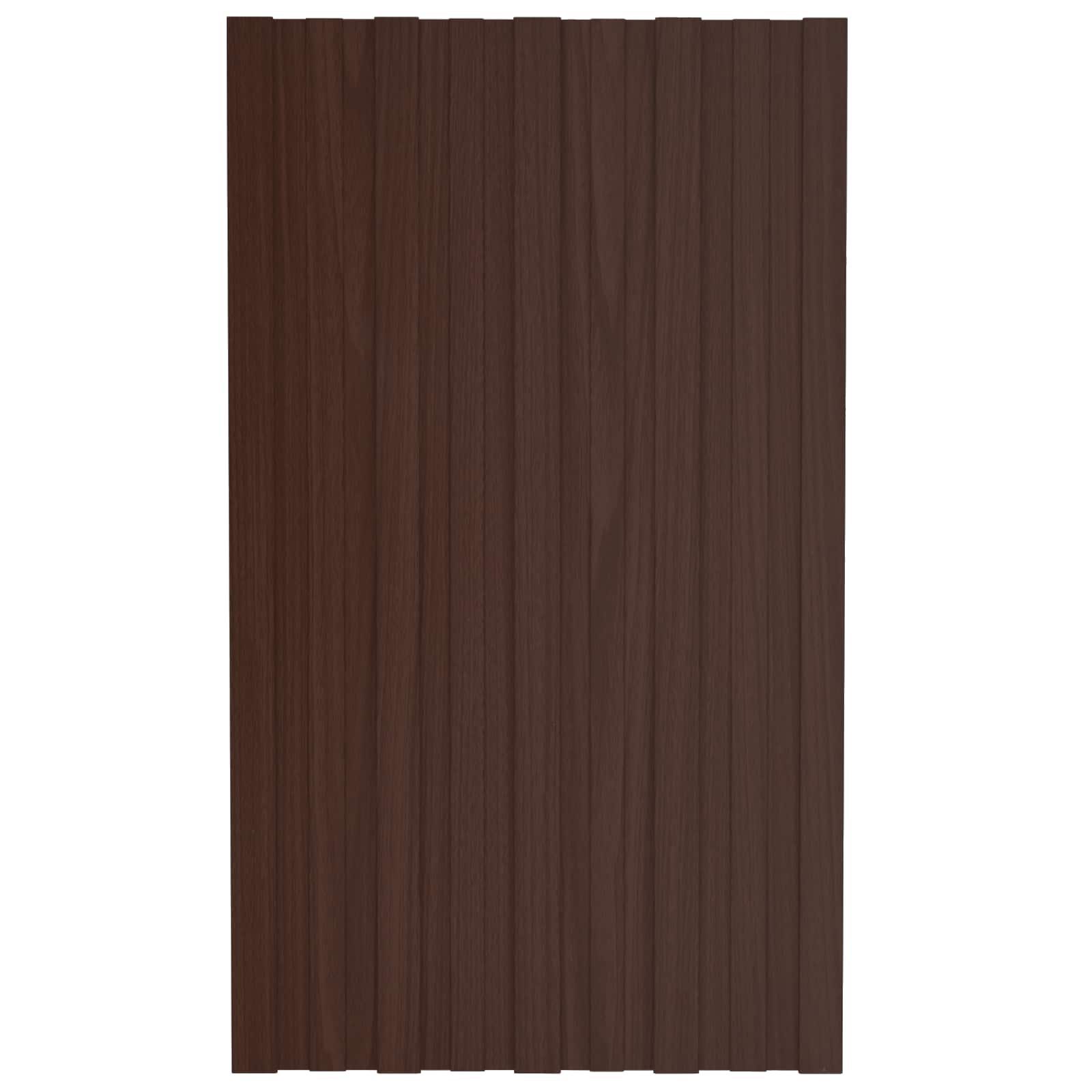 Pannello per tetto 12 pz Marrone 80 x 45 cm Acciaio zincato