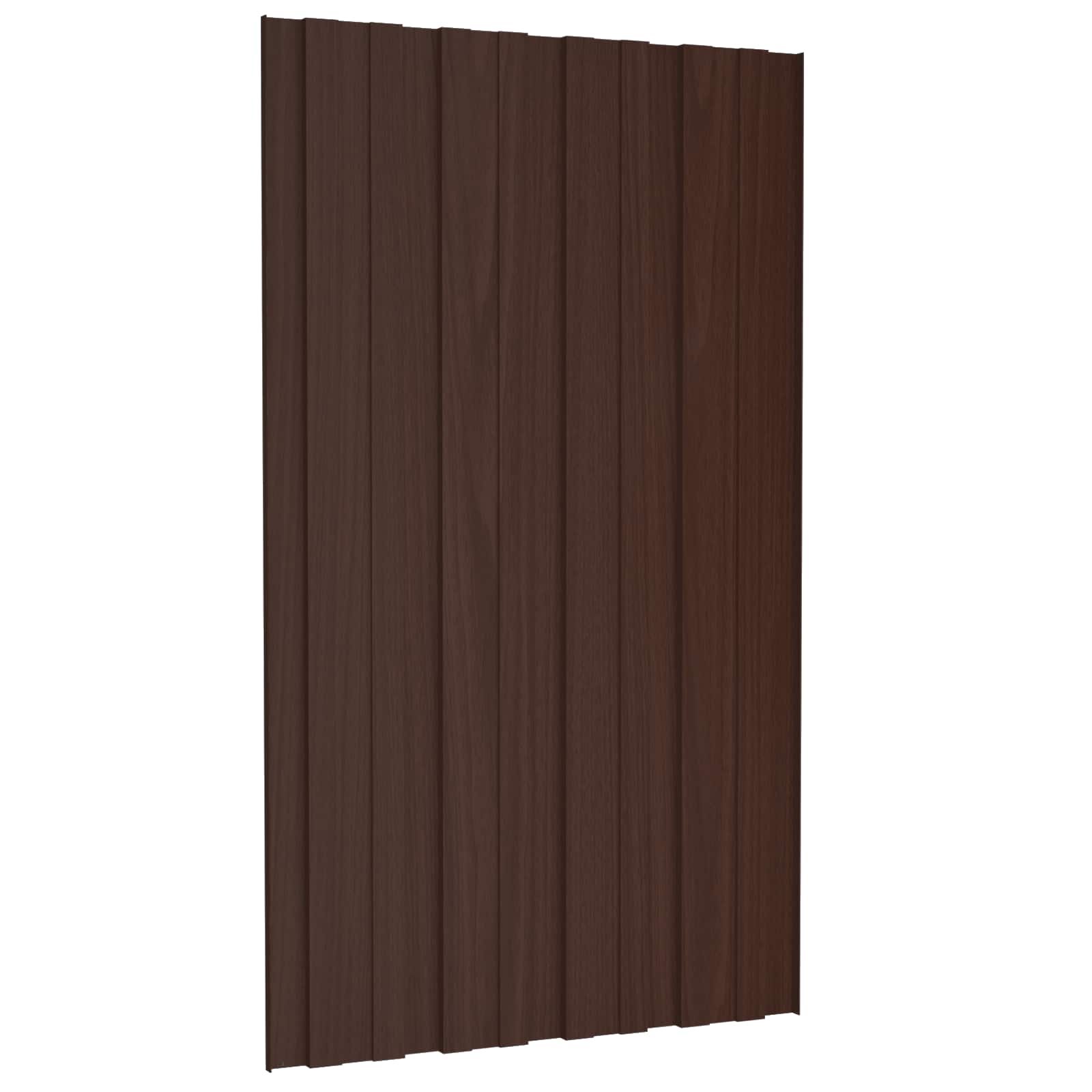 Pannello per tetto 12 pz Marrone 80 x 45 cm Acciaio zincato