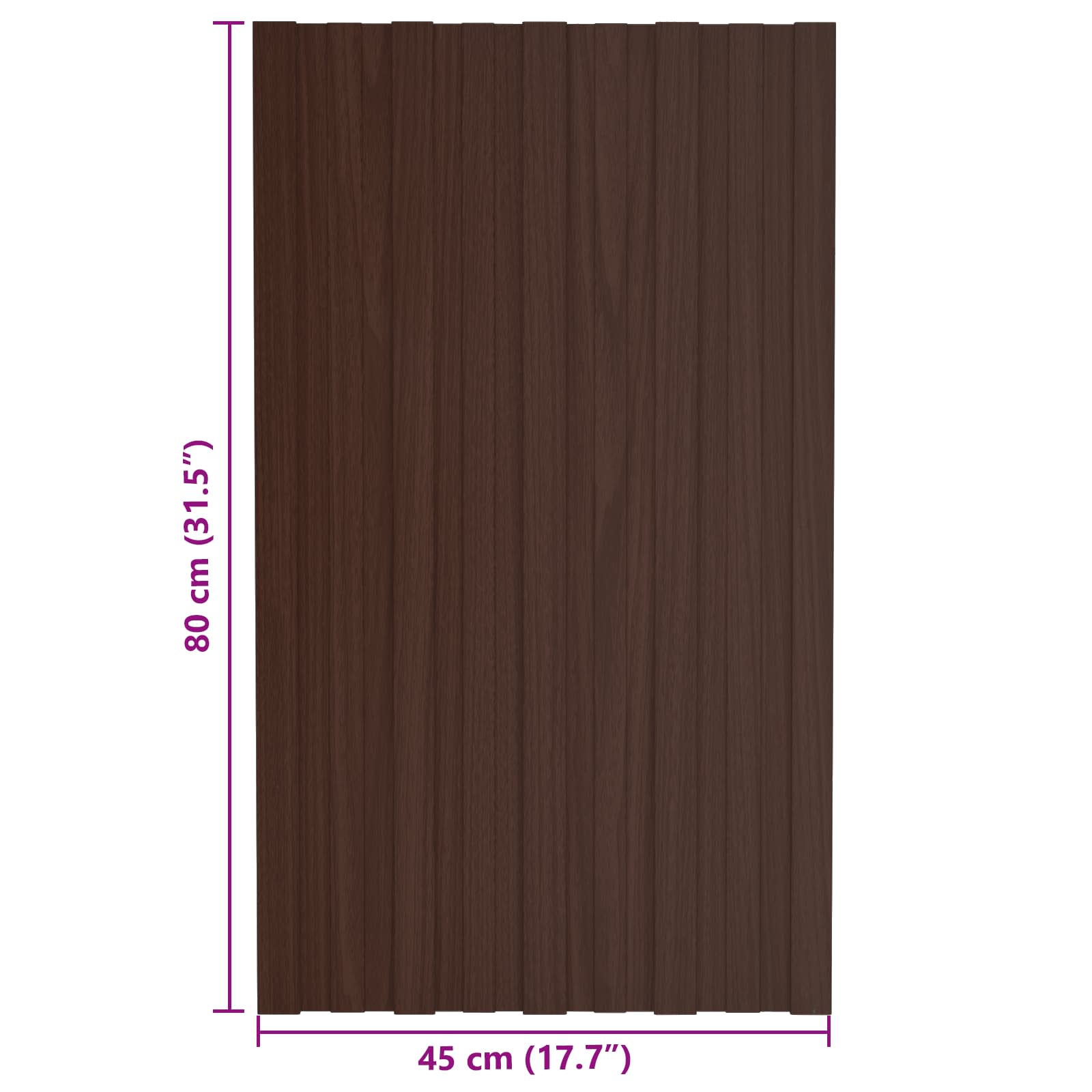 Pannello per tetto 12 pz Marrone 80 x 45 cm Acciaio zincato