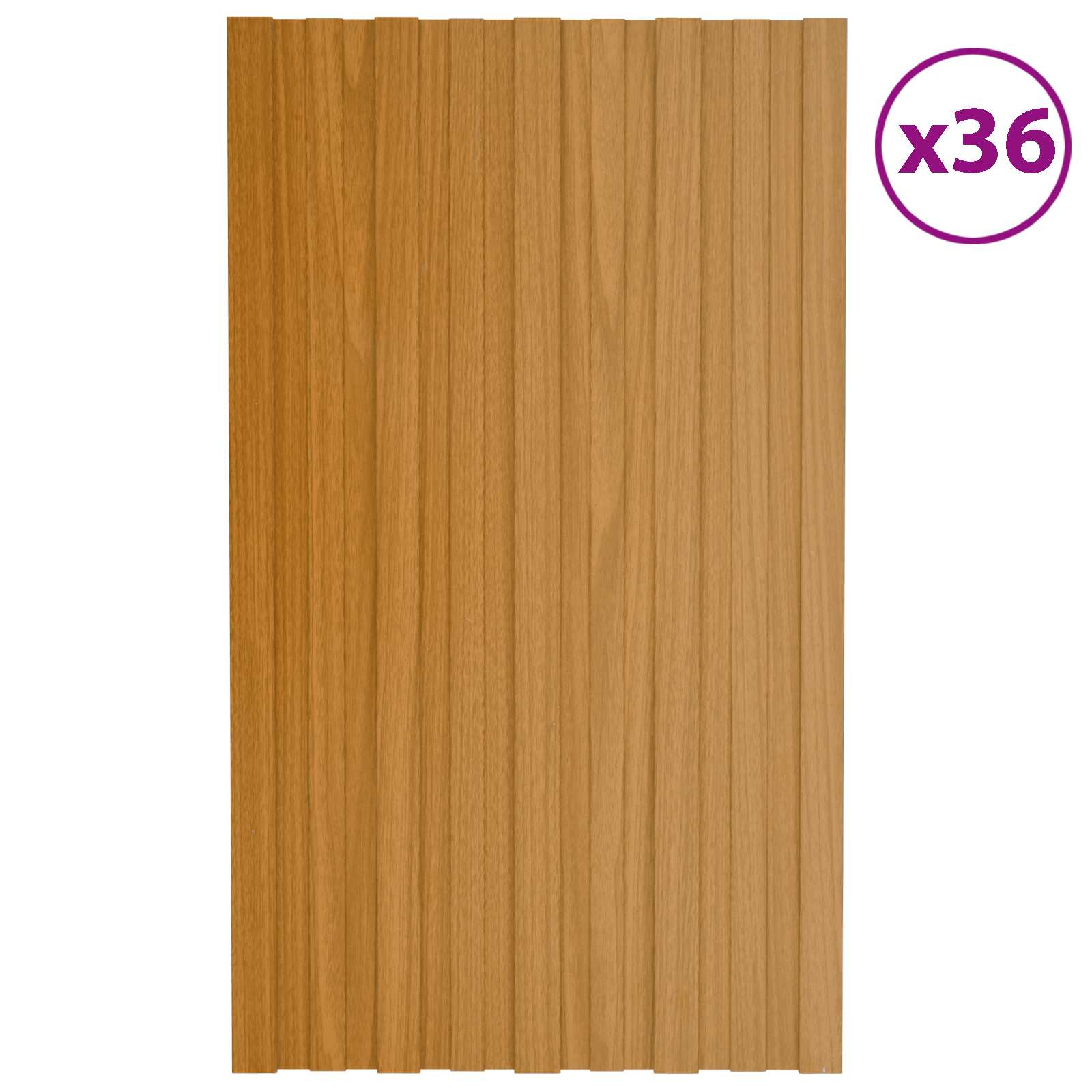 Pannello per tetto 36 pz Naturale 80 x 45 cm Acciaio zincato