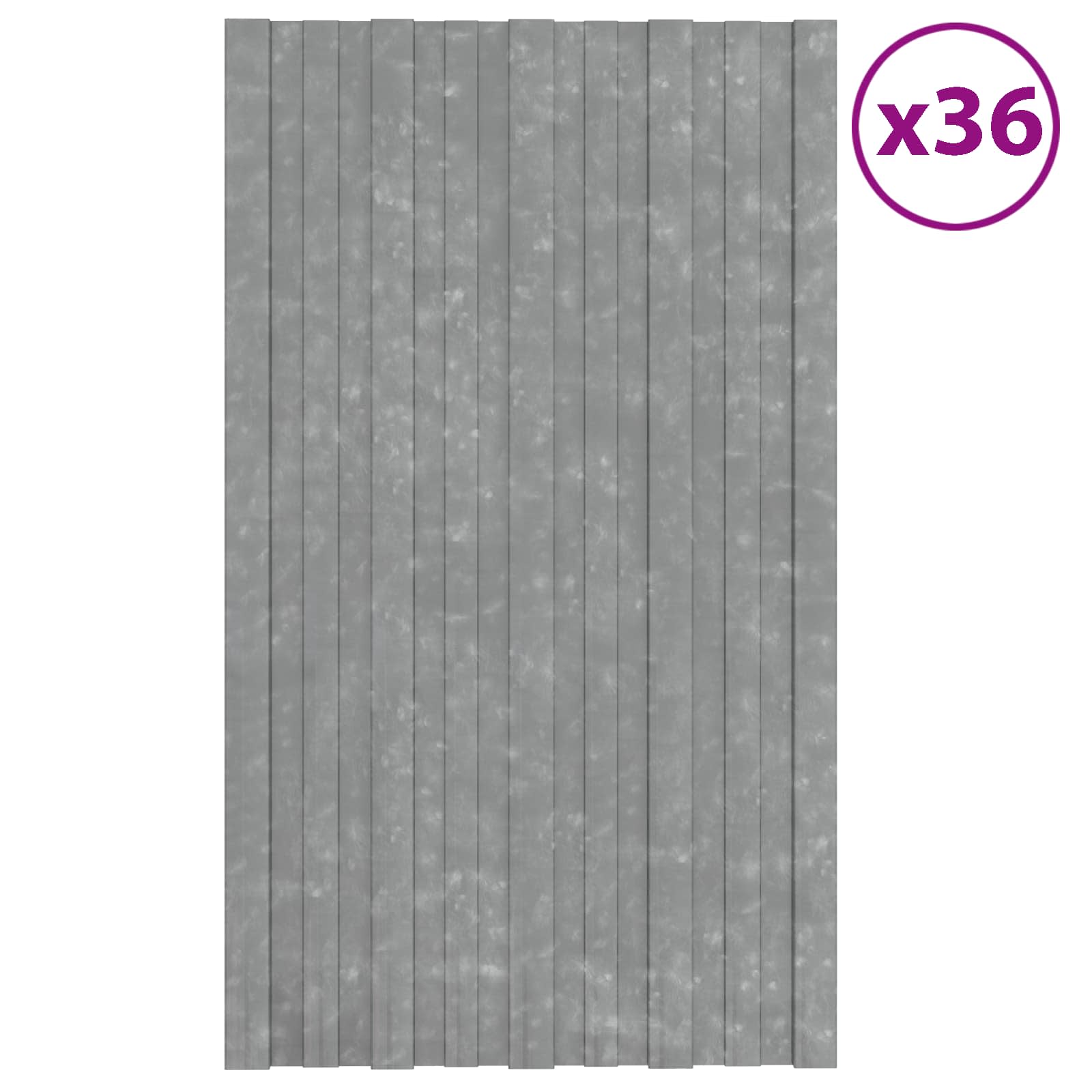 Pannello per tetto 36 pz Argento 80 x 45 cm Acciaio zincato