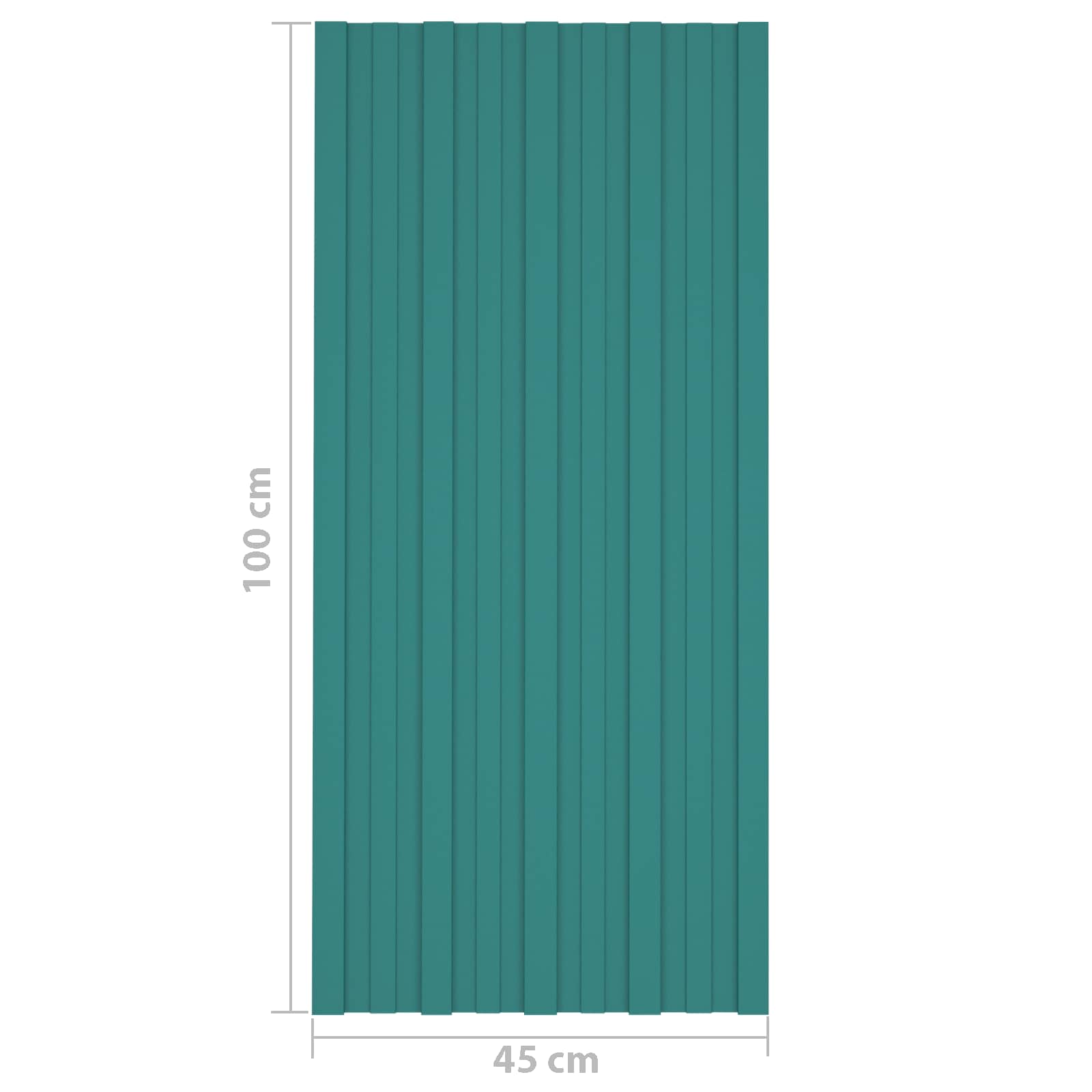 Pannello per tetto 36 pz Verde 100 x 45 cm Acciaio zincato