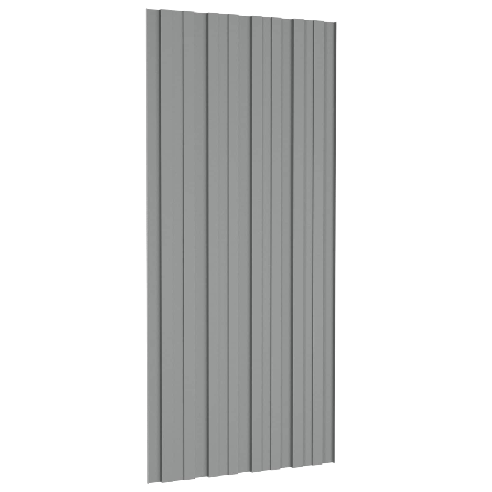 Pannello per tetto 36 pz Grigio 100 x 45 cm Acciaio zincato
