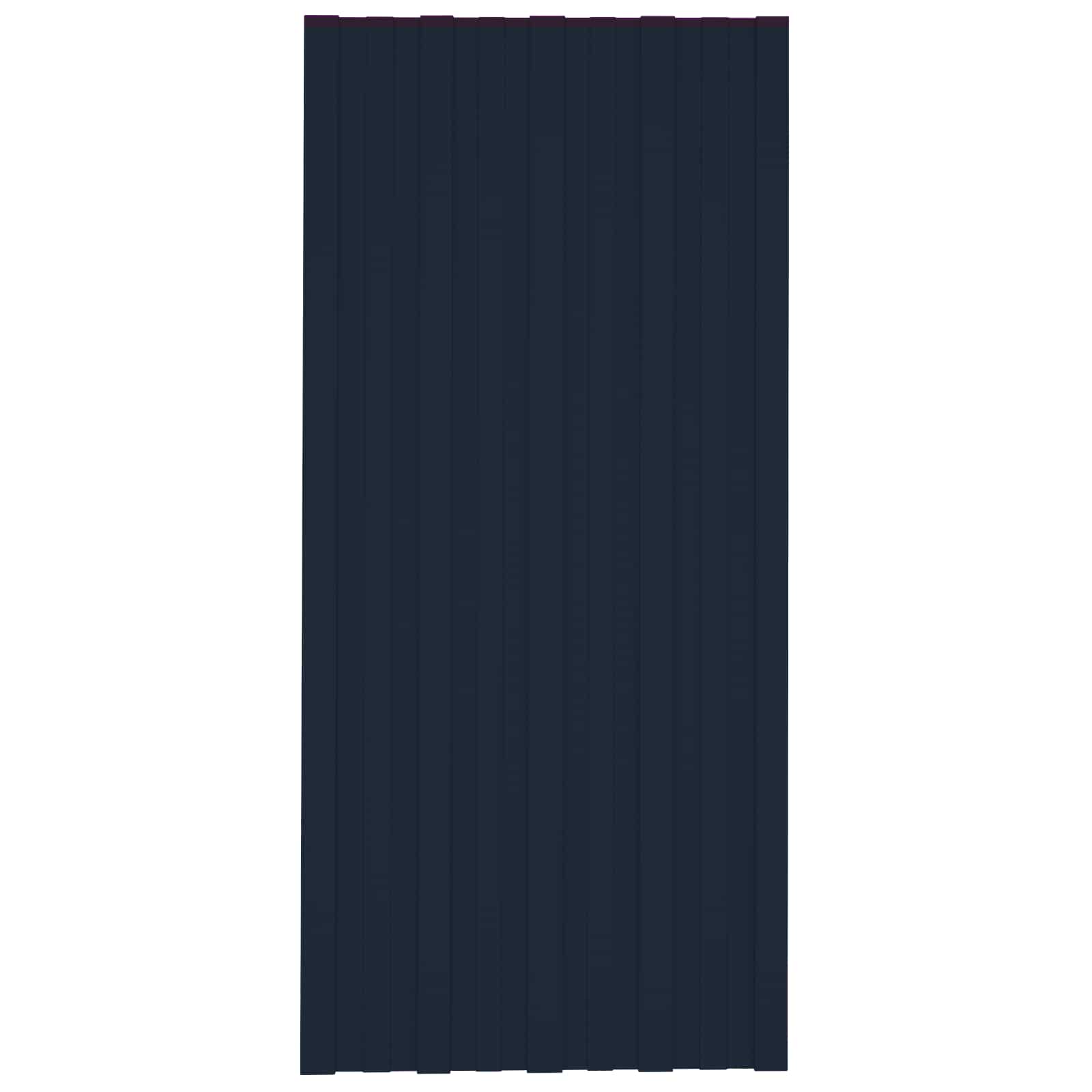 Pannello per tetto 36 pz Antracite 100 x 45 cm Acciaio zincato
