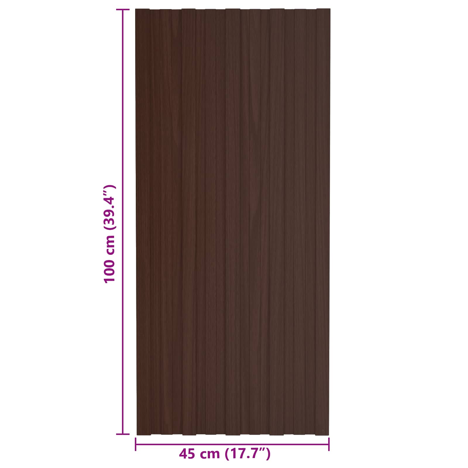 Pannello per tetto 12 pz Marrone 100 x 45 cm Acciaio zincato