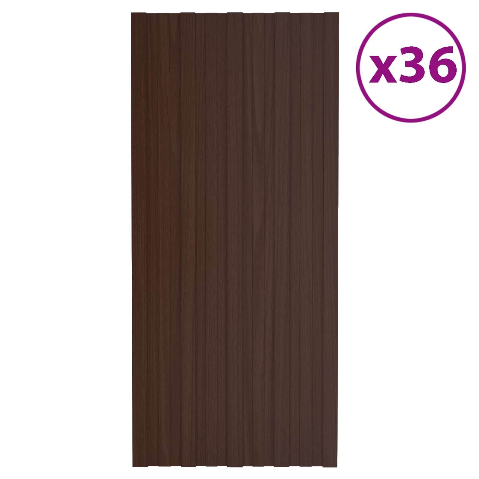 Pannello per tetto 36 pz Marrone 100 x 45 cm Acciaio zincato