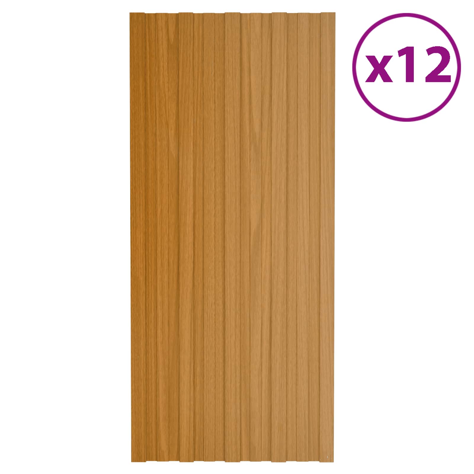 Pannello per tetto 12 pz Naturale 100 x 45 cm Acciaio zincato