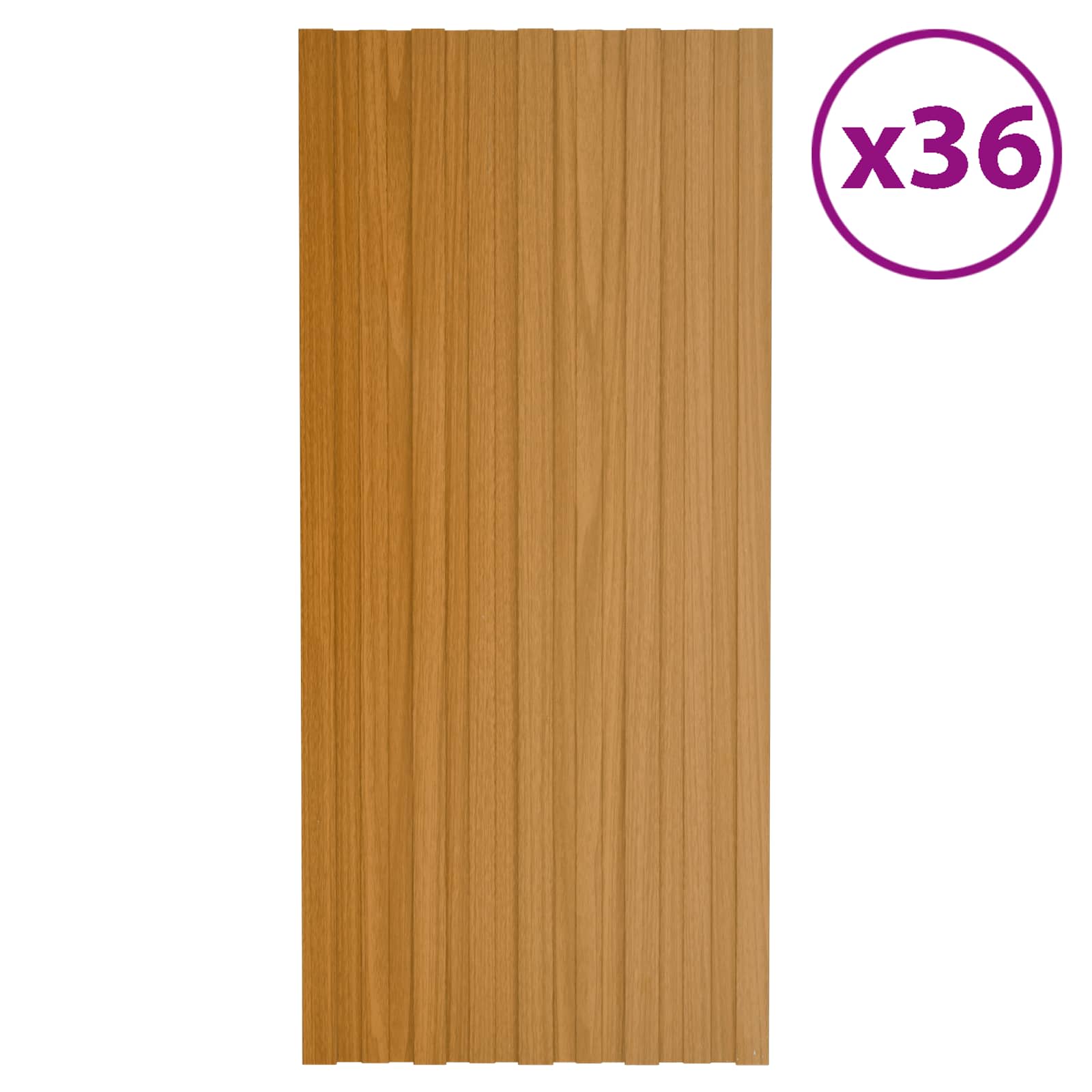 Pannello per tetto 36 pz Naturale 100 x 45 cm Acciaio zincato