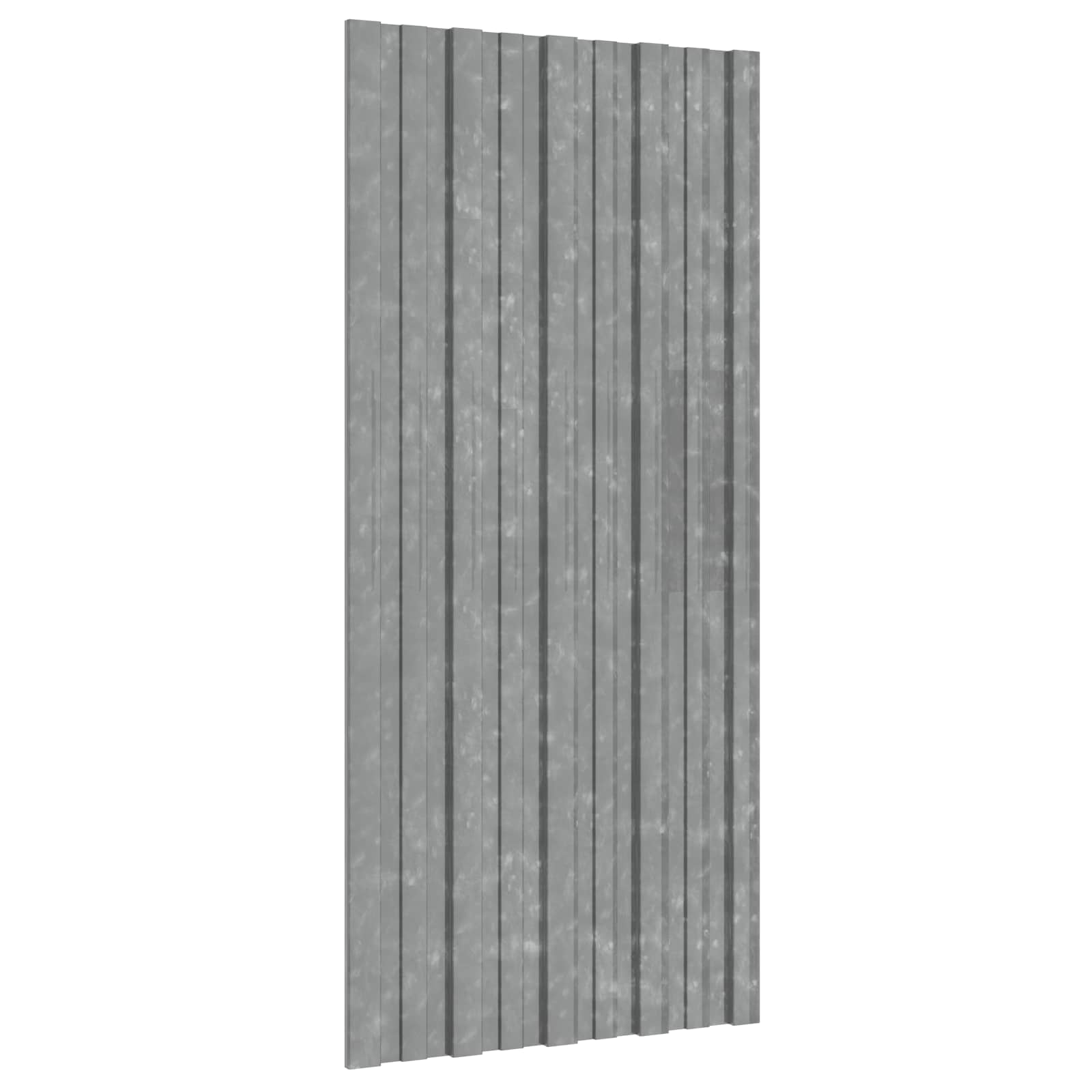 Pannello per tetto 12 pz Argento 100 x 45 cm Acciaio zincato