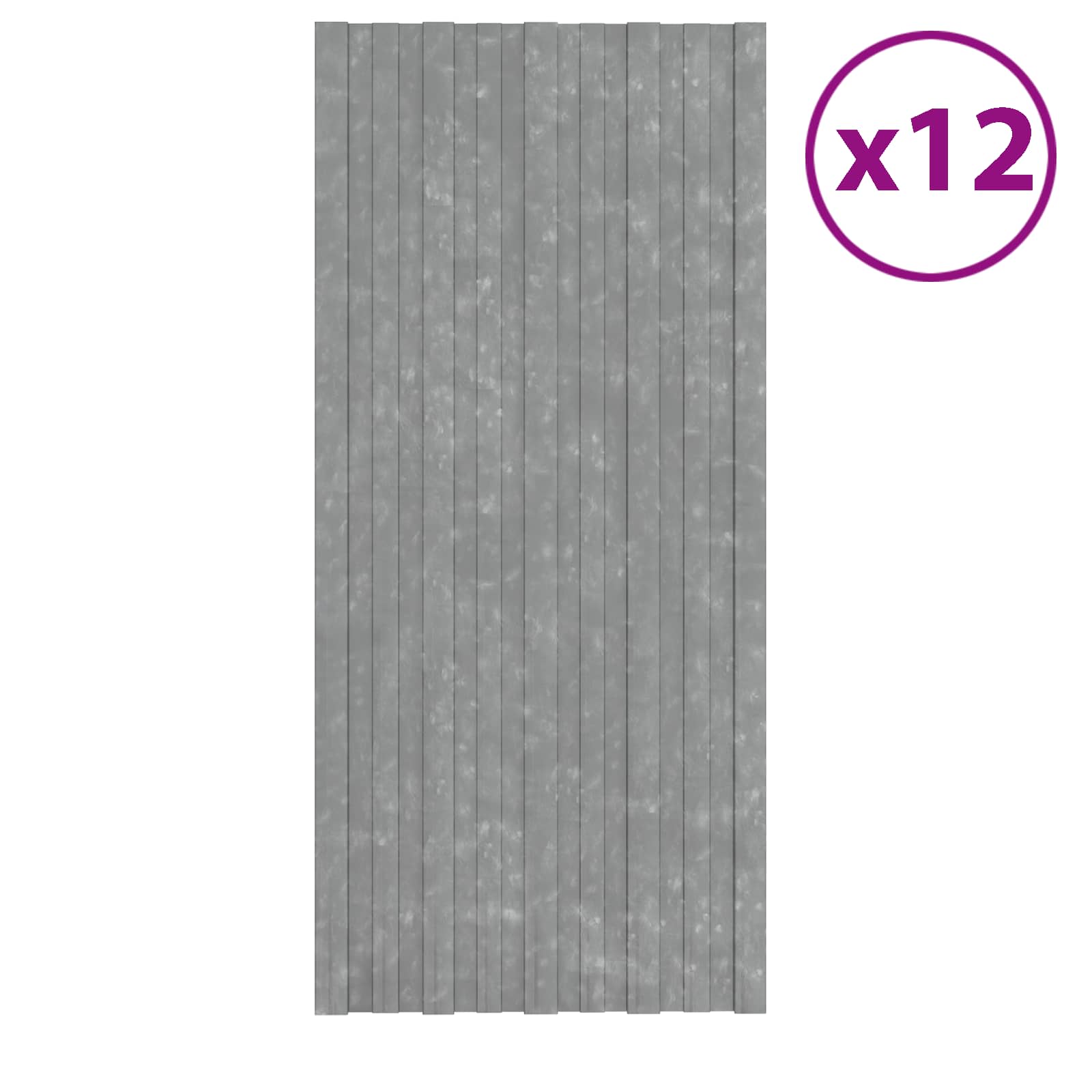 Pannello per tetto 12 pz Argento 100 x 45 cm Acciaio zincato
