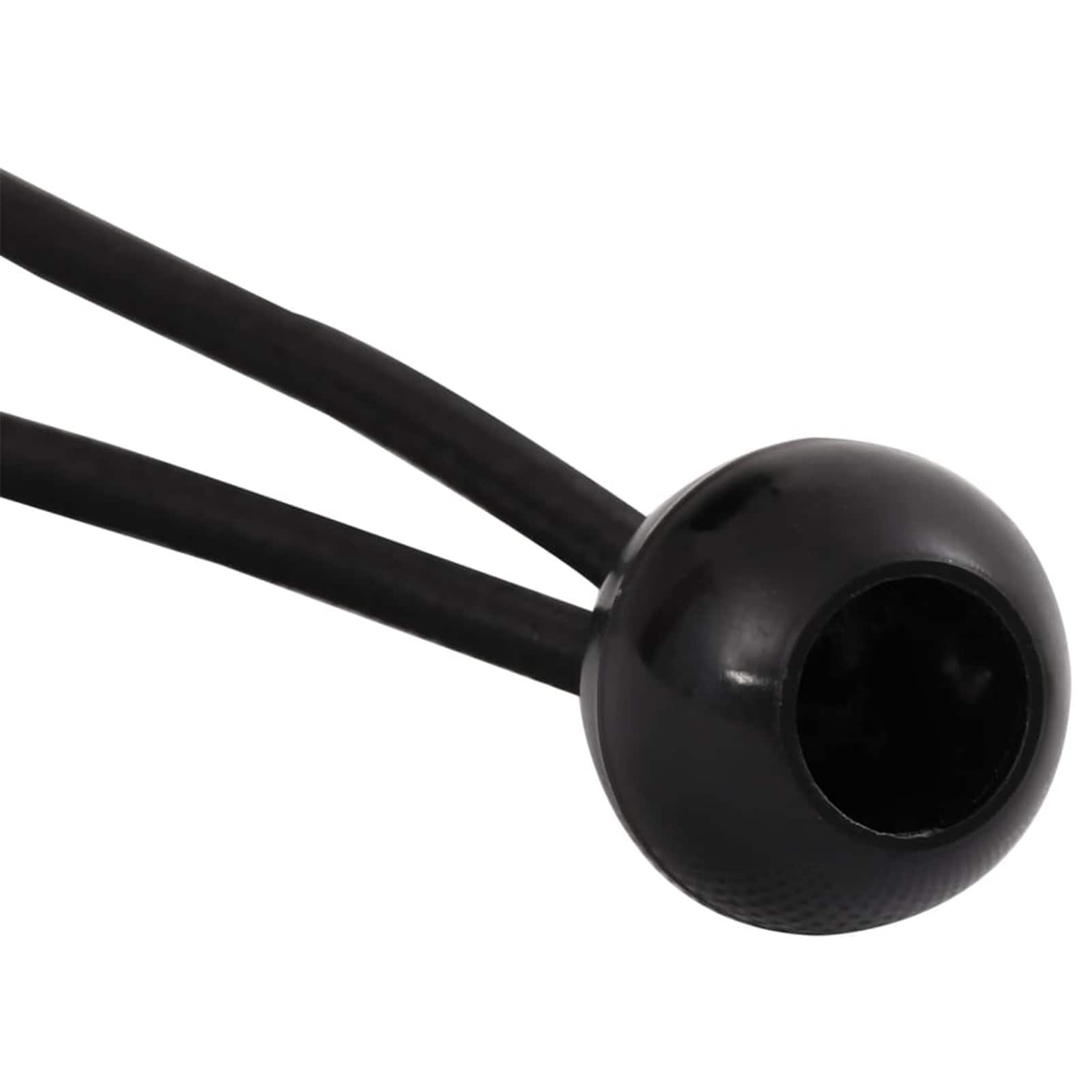 Corde Bungee con Palle 24 pz Nero 4 mm x 22 cm Polipropilene