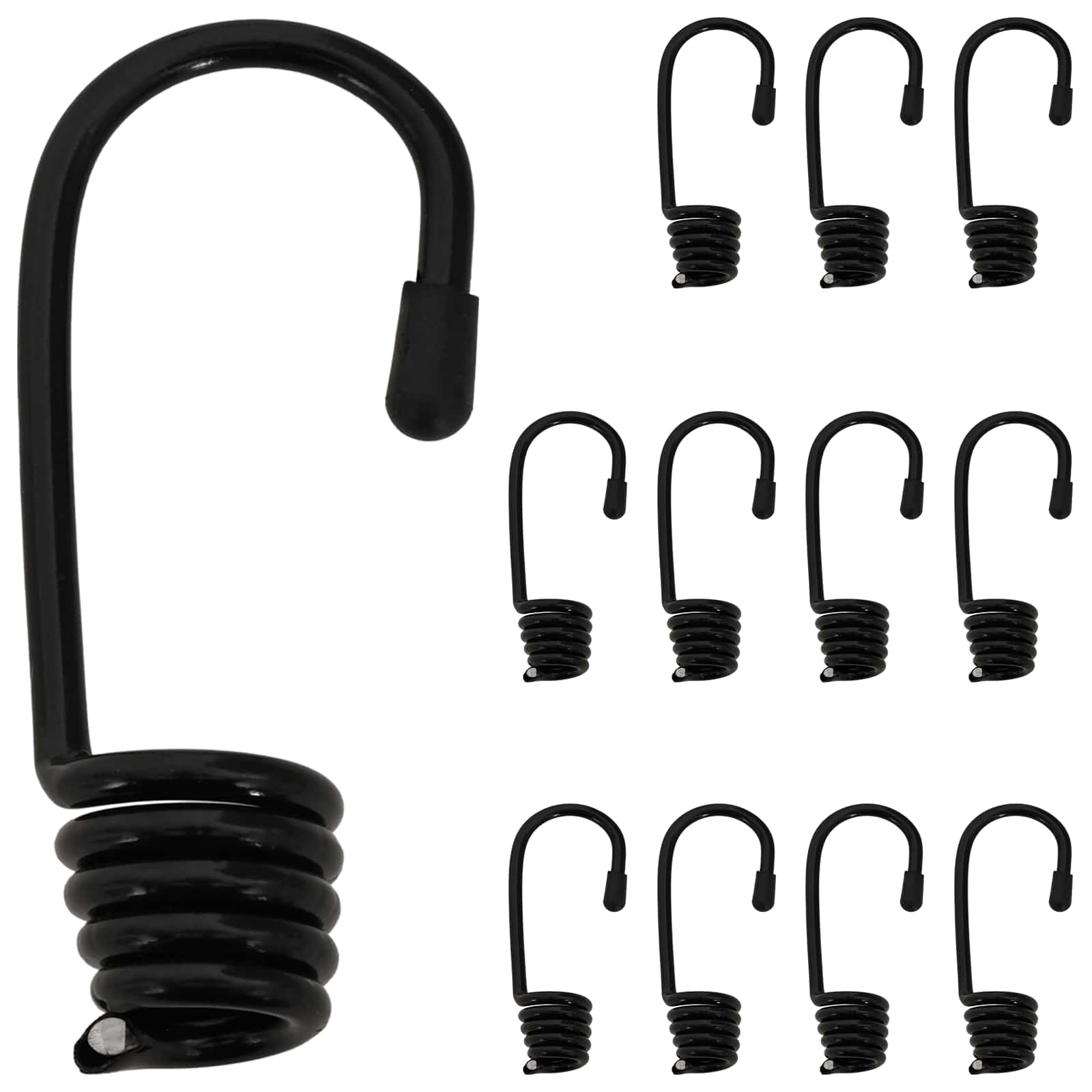 Ganci 12 pz Nero 6 mm x 5 cm Acciaio
