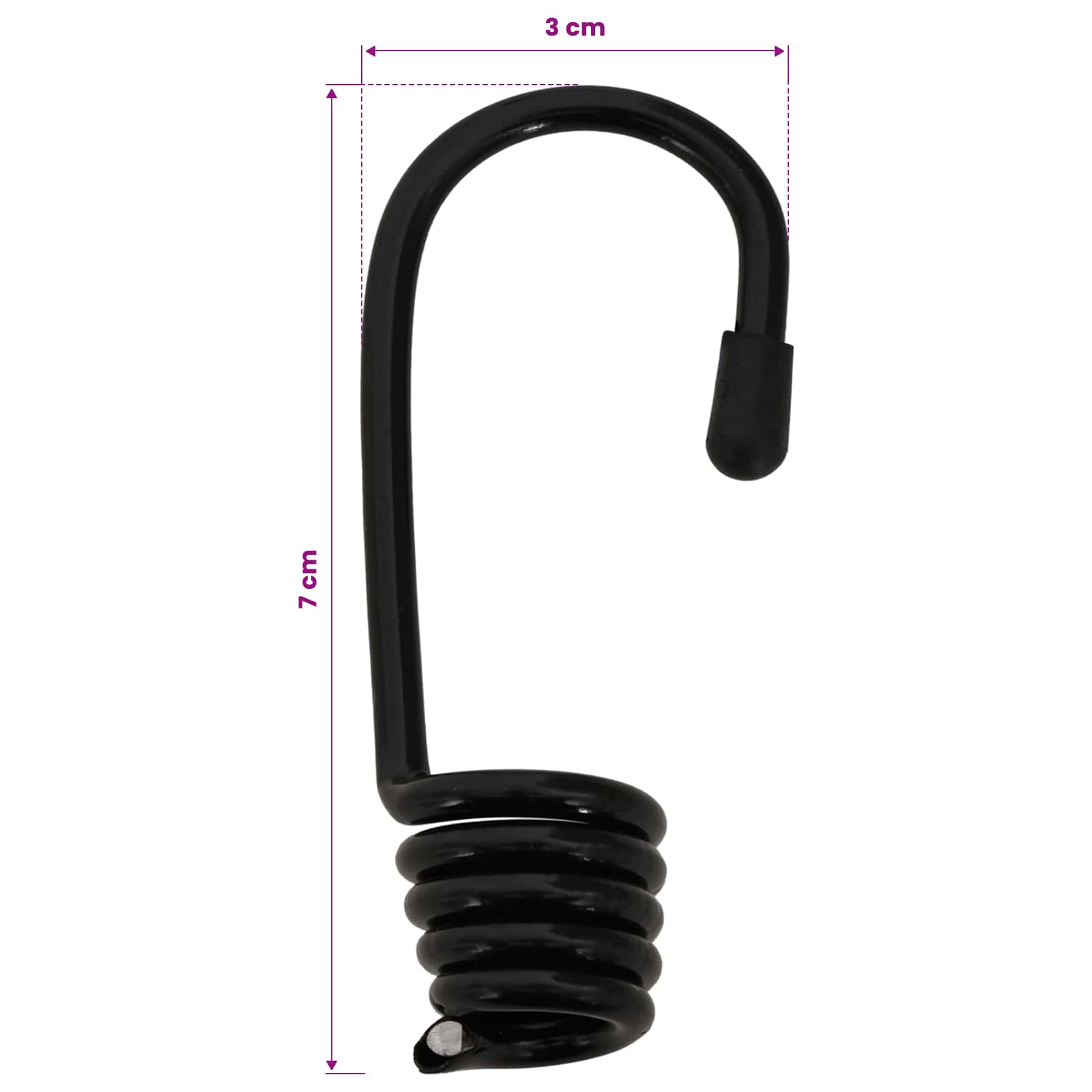 Ganci 12 pz Nero 6 mm x 5 cm Acciaio
