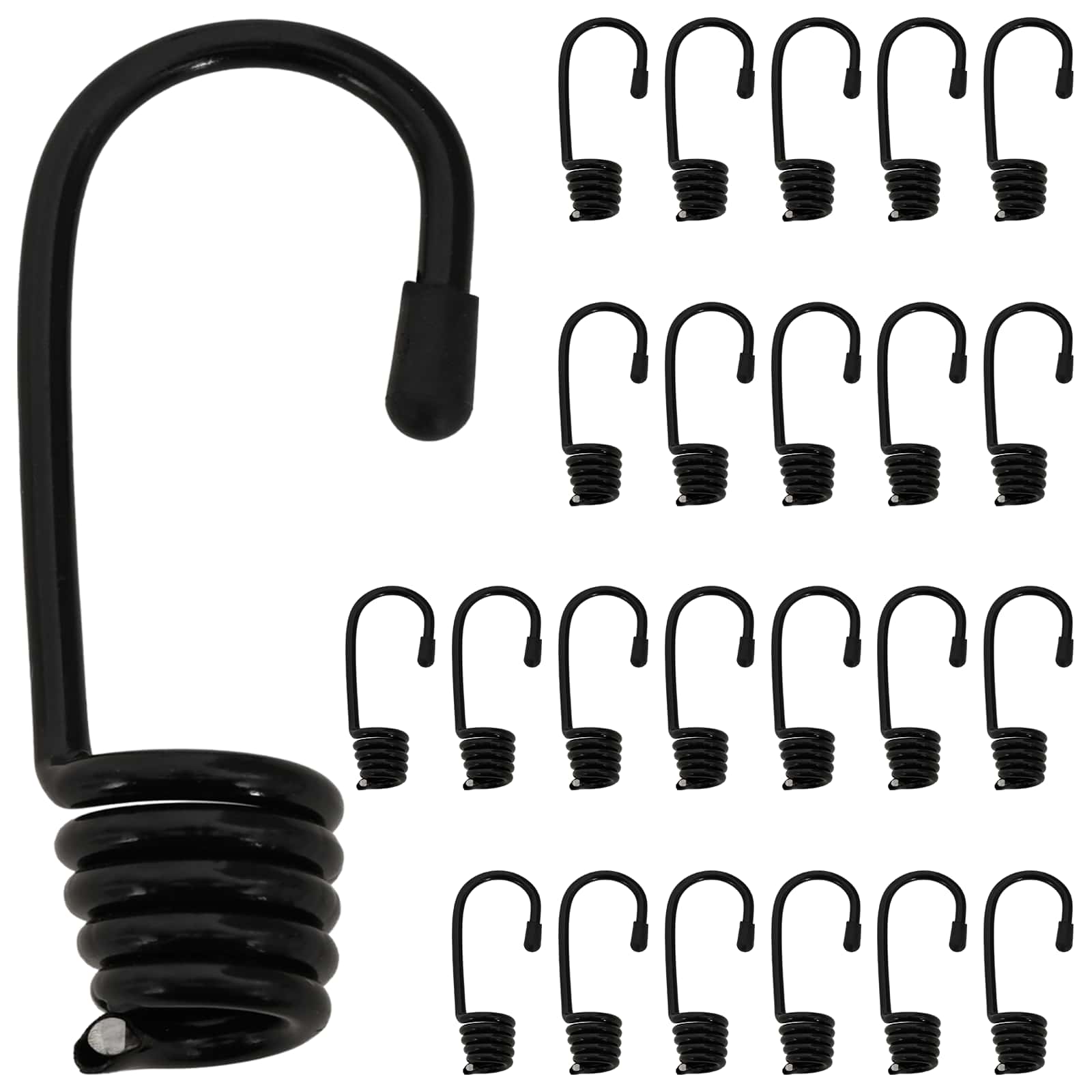 Ganci 24 pz Nero 6 mm x 5 cm Acciaio