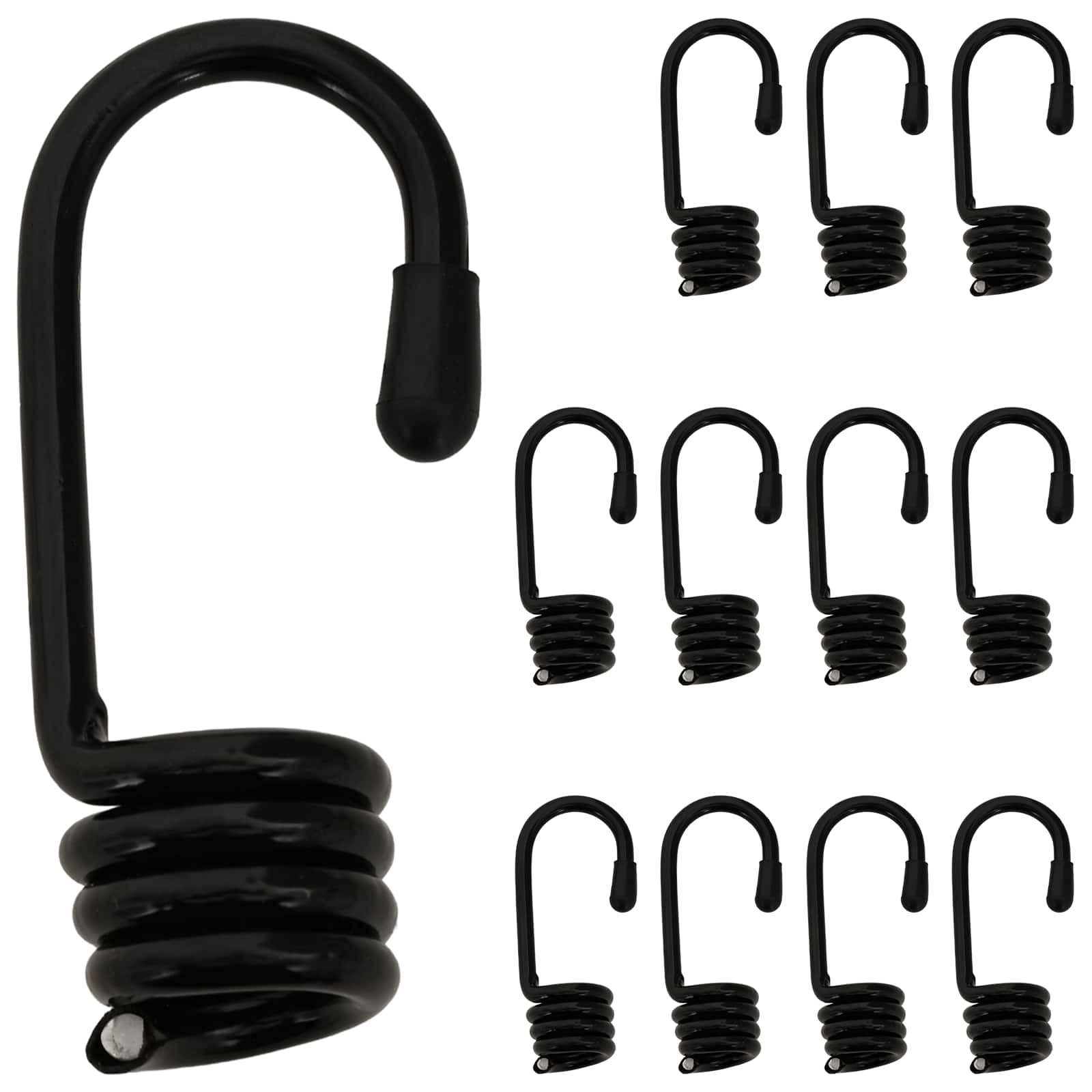 Ganci 12 pz Nero 8 mm x 5 cm Acciaio