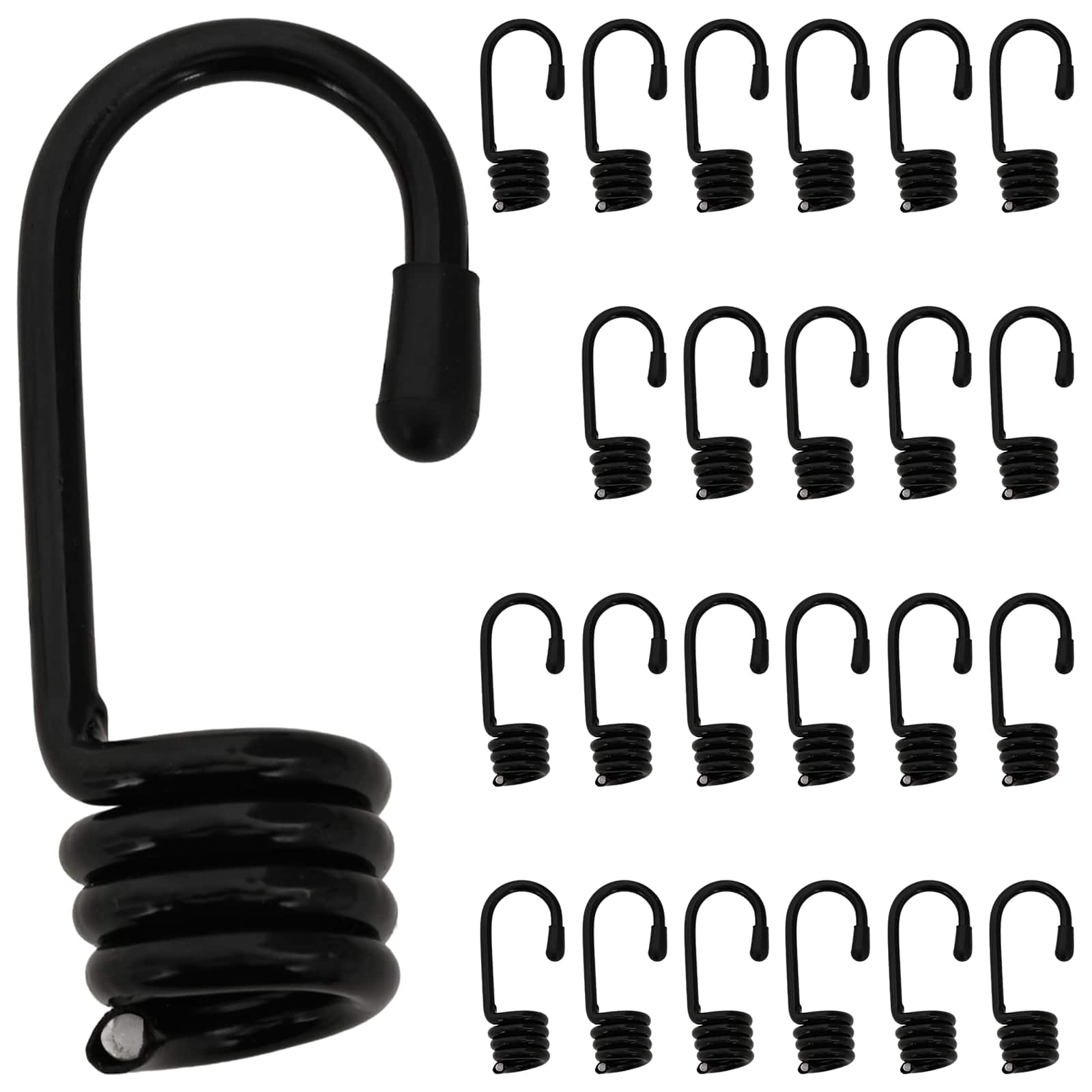 Ganci 24 pz Nero 8 mm x 5 cm Acciaio