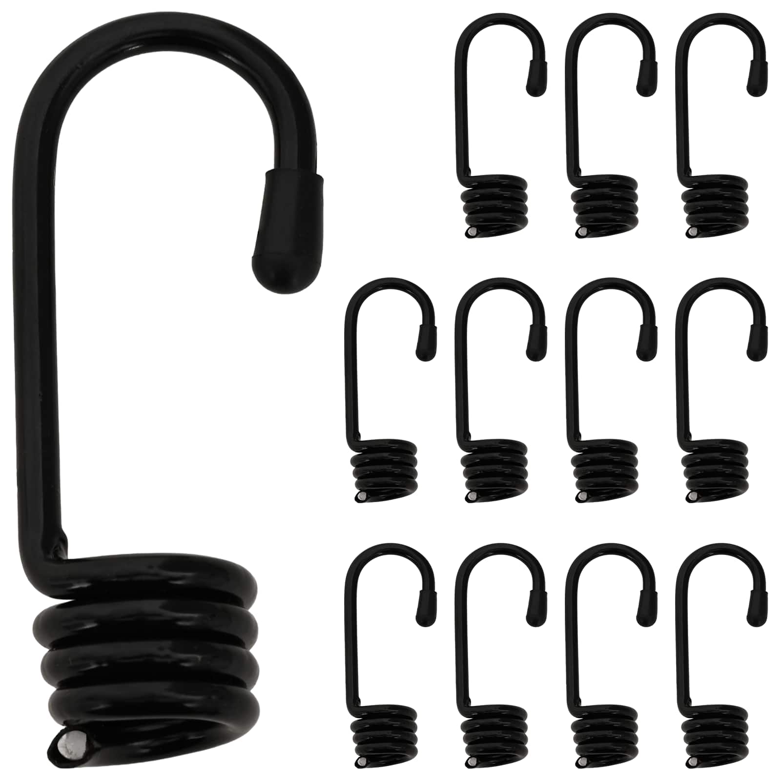 Ganci 12 pz Nero 10 mm x 5 cm Acciaio
